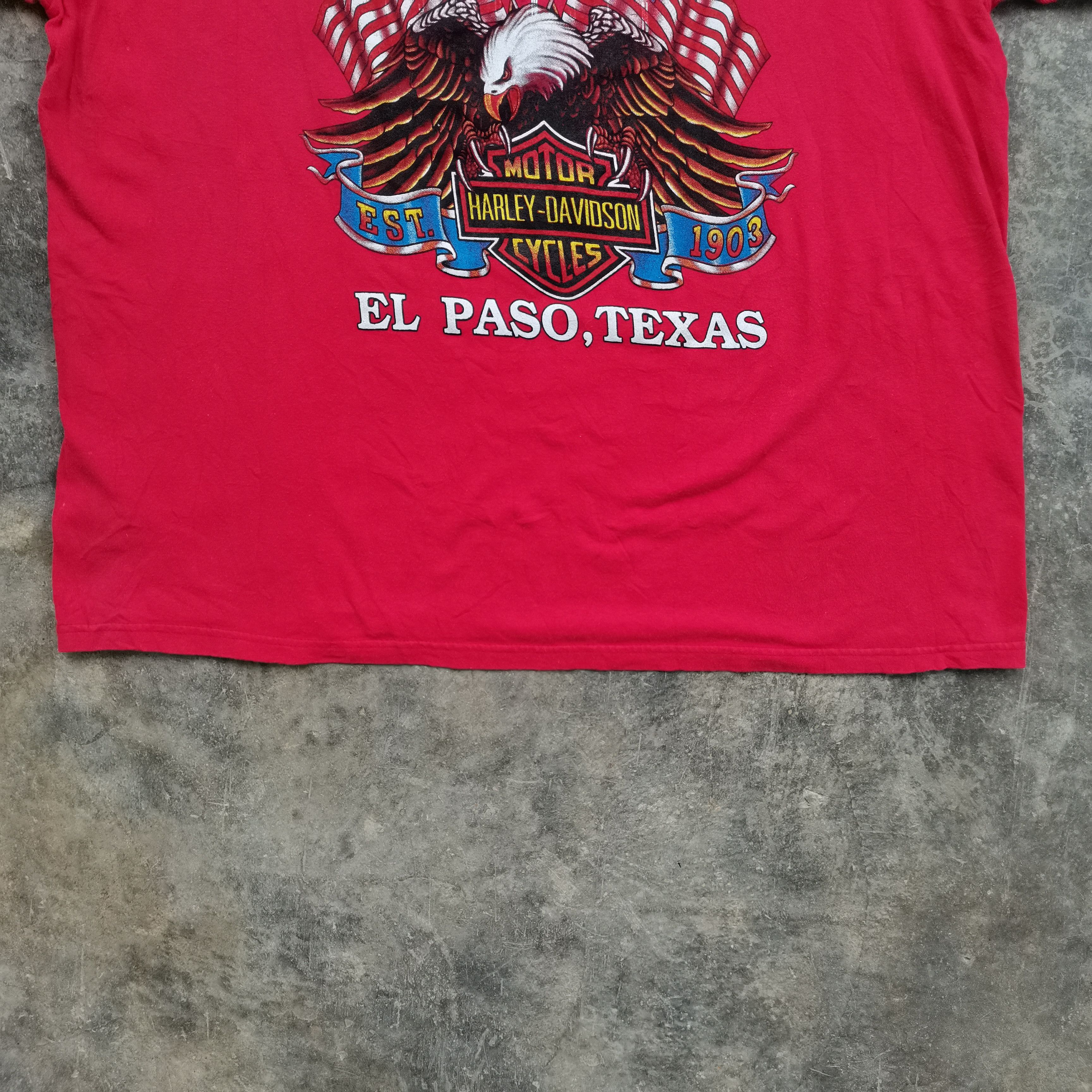Anvil × Harley Davidson × Vintage Vintage 90s HARLEY DAVIDSON Red Tee Size XL Size US XL / EU 56 / 4 - 4 Thumbnail