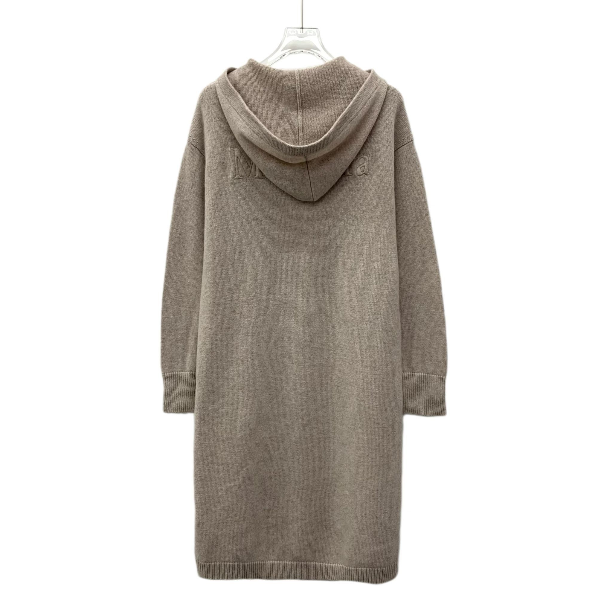 Max Mara MaxMara Womens XS Brown Wool & Cashmere Hooded Long-Sleeved Size XS / US 0-2 / IT 36-38 - 8 Thumbnail