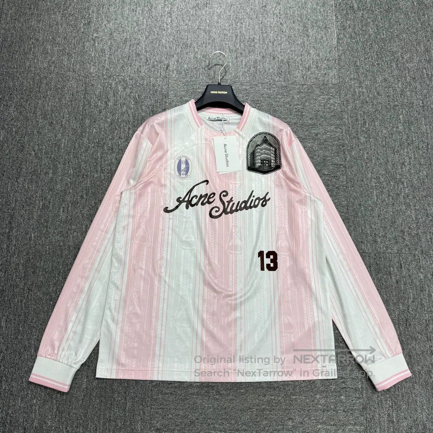 Acne Studios Multi Color Striped Long Sleeve Jersey with Number 13. Size US S / EU 44-46 / 1 - 1 Thumbnail