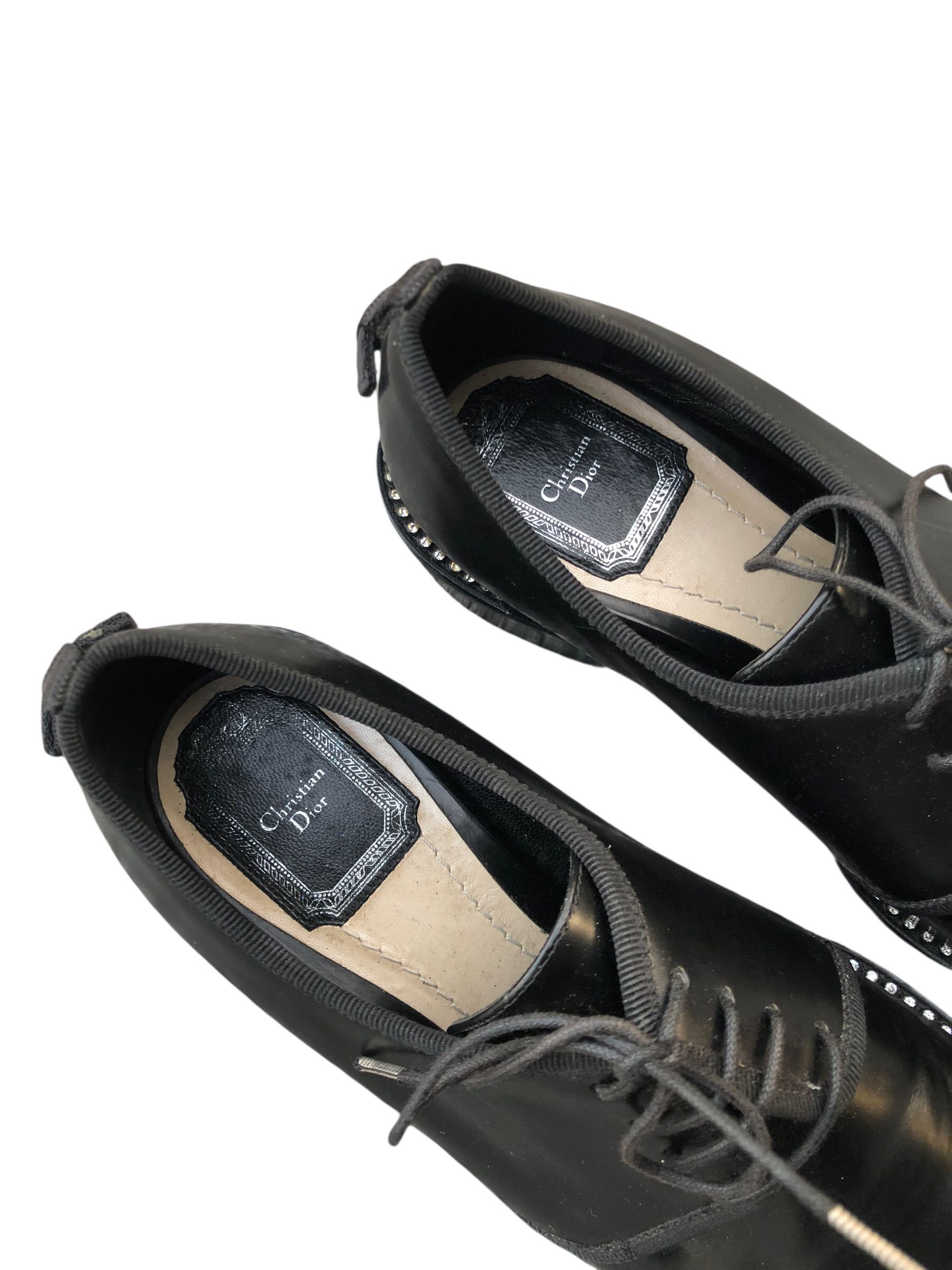 Dior 💯🔥CHRISTIAN DIOR Glazed Calfskin Tomboy Oxfords Size 37.5 Size US 7 / IT 37 - 4 Thumbnail