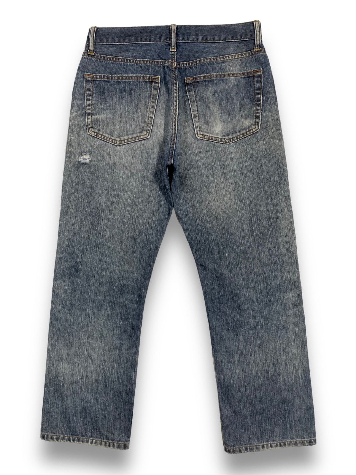 Vintage Uniqlo UJ Loose Straight Washed Distressed Jeans