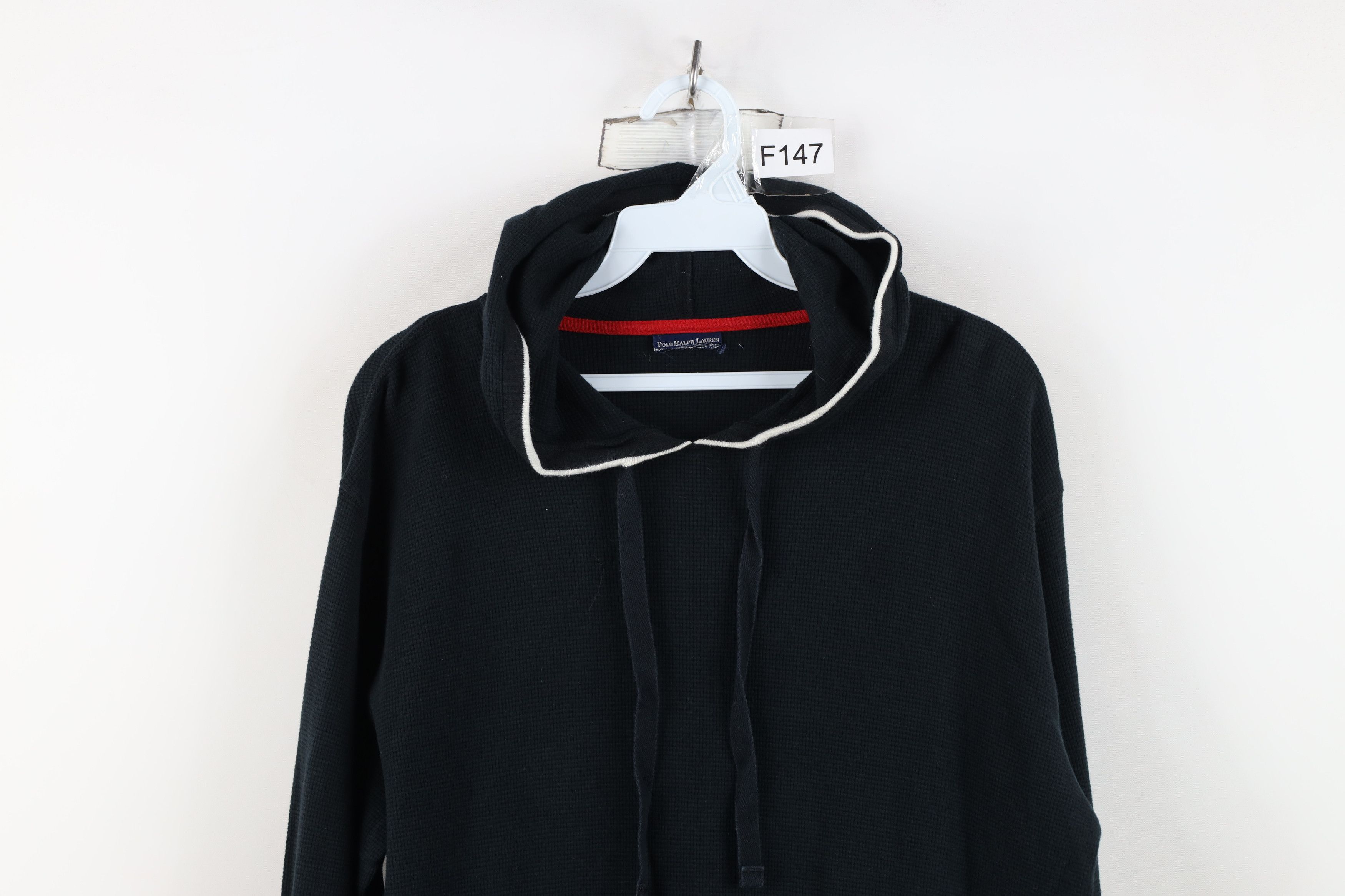 Ralph Lauren Vintage Ralph Lauren Thermal Waffle Knit Hoodie Sweatshirt Size US M / EU 48-50 / 2 - 2 Thumbnail