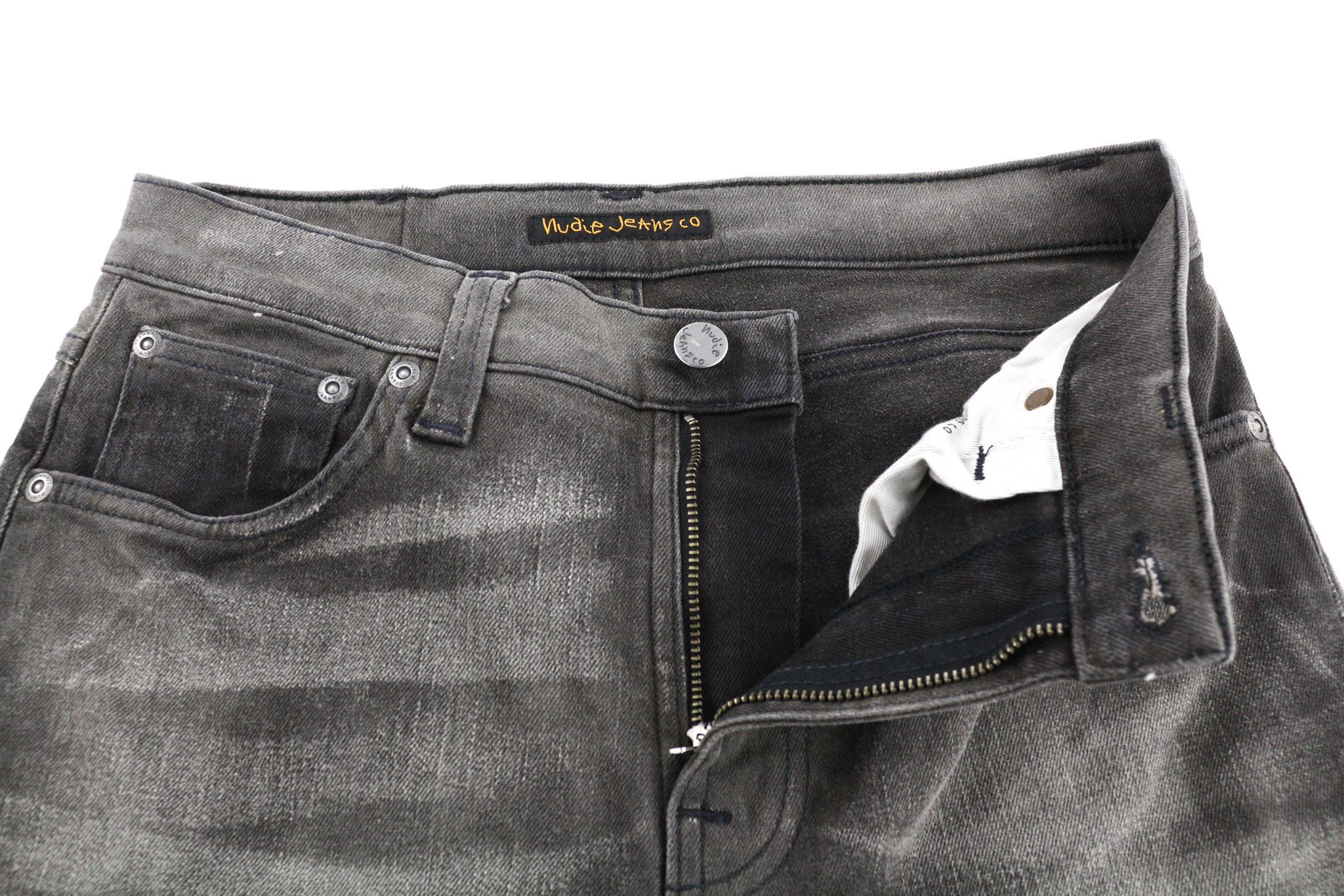 Nudie Jeans PIPE LED W29/L32 Grey Marble Organic Skinny Zip Fly 81915 Size US 29 - 4 Thumbnail