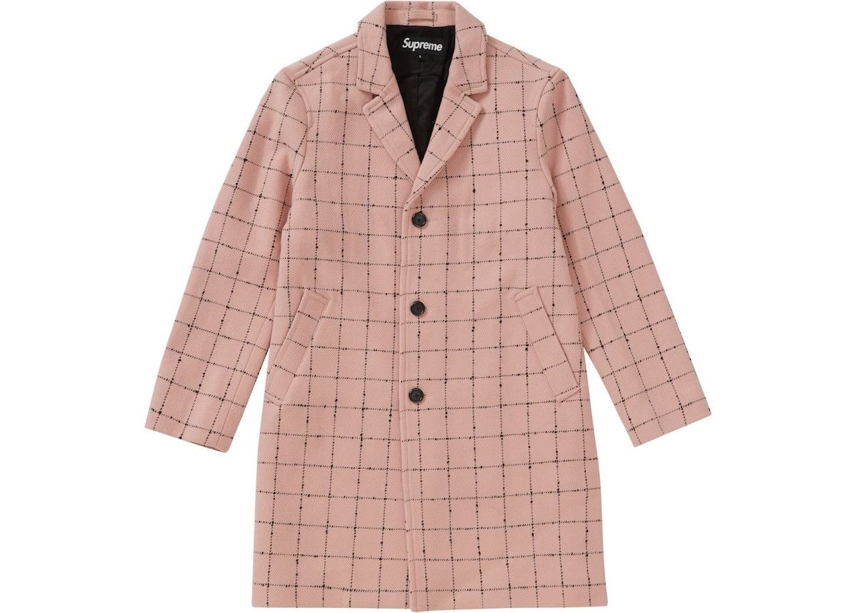 Supreme Supreme Wool Windowpane Overcoat Size US M / EU 48-50 / 2 - 2 Thumbnail