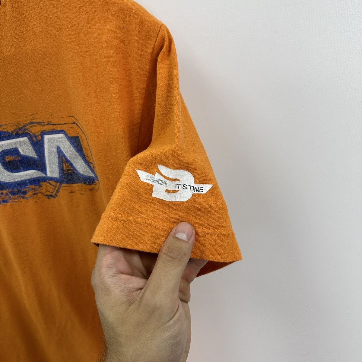 Vintage Vintage 90s Deca it’s time Big Logo orange tee y2k hype sk8 Size US S / EU 44-46 / 1 - 5 Thumbnail