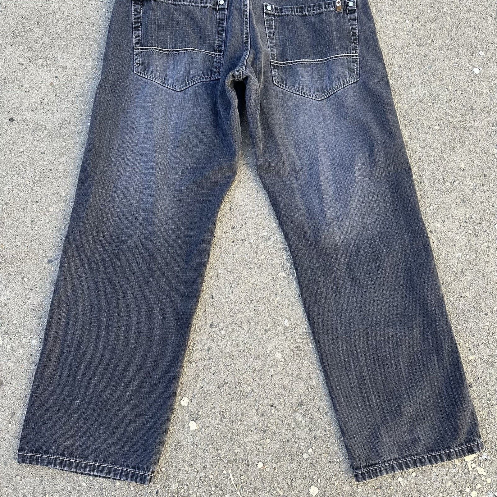 JNCO × Southpole × Vintage Vintage Y2K Southpole Faded Black Baggy Denim Jeans 38x32 Size US 38 / EU 54 - 6 Thumbnail