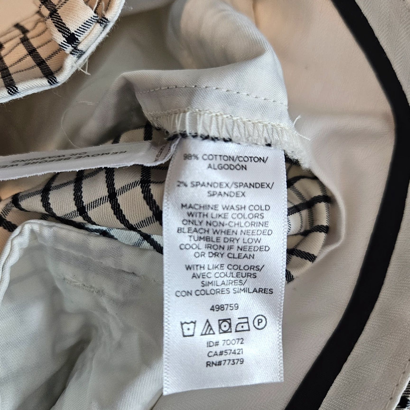 Ann Taylor Ann Taylor Womens Ankle Pants Sz 14 Black Beige Cotton Blend High Rise Pants Women 14 Black Beige Cotton Blend High Rise Size 36" / US 14 / IT 50 - 6 Thumbnail