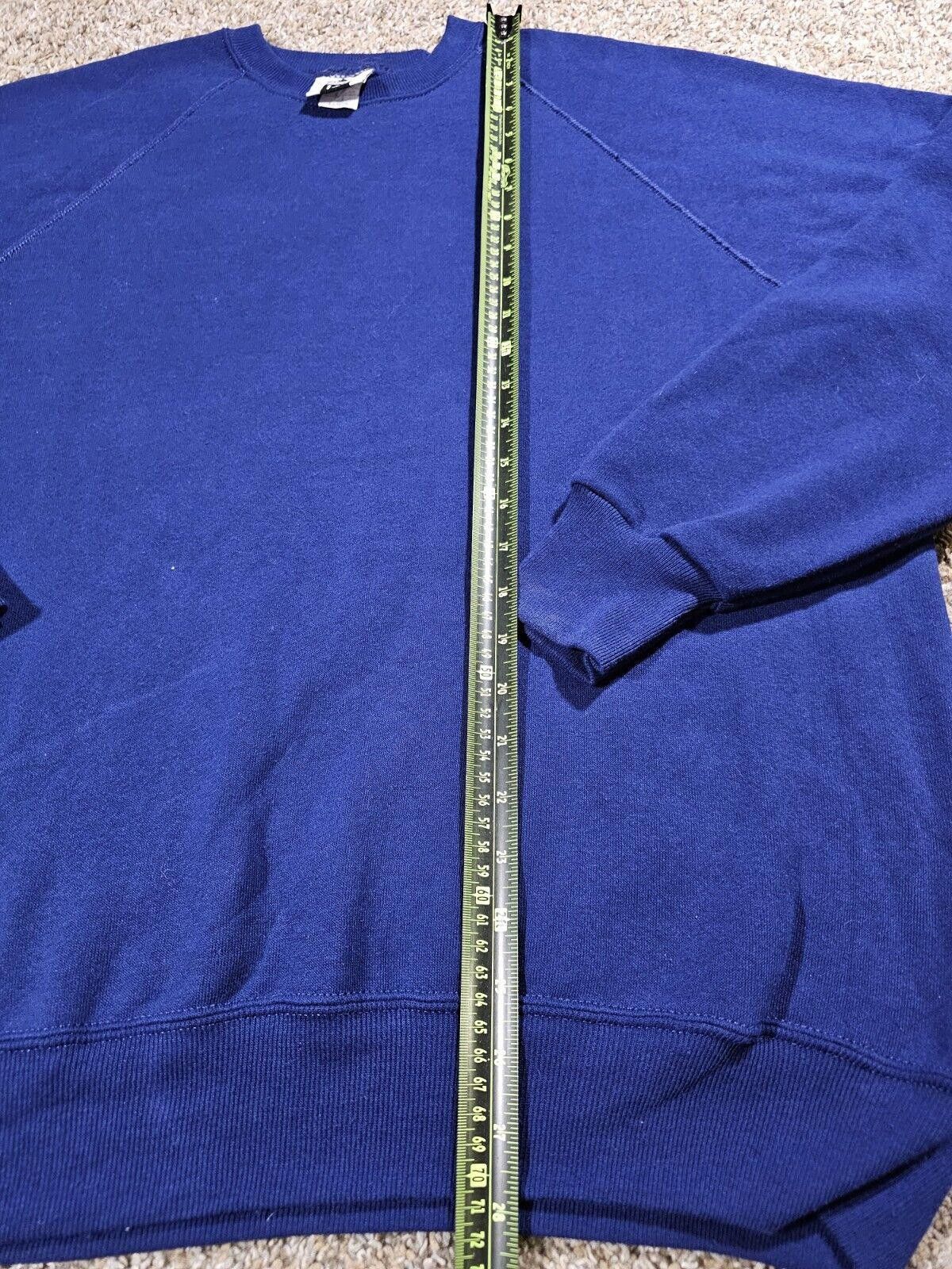 Lee Vtg Lee Midweight Cotton Blend Sweatshirt Blank XL Blue USA Size US XL / EU 56 / 4 - 4 Thumbnail