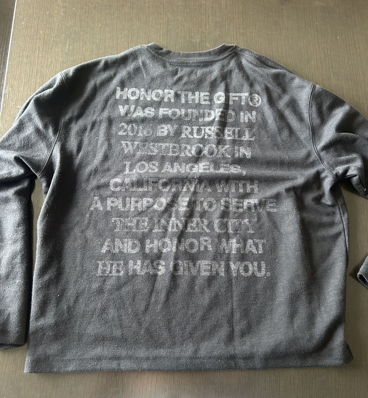 Honor the Gift HONOR THE GIFT 2016 L/S TEE Size US XL / EU 56 / 4 - 5 Thumbnail
