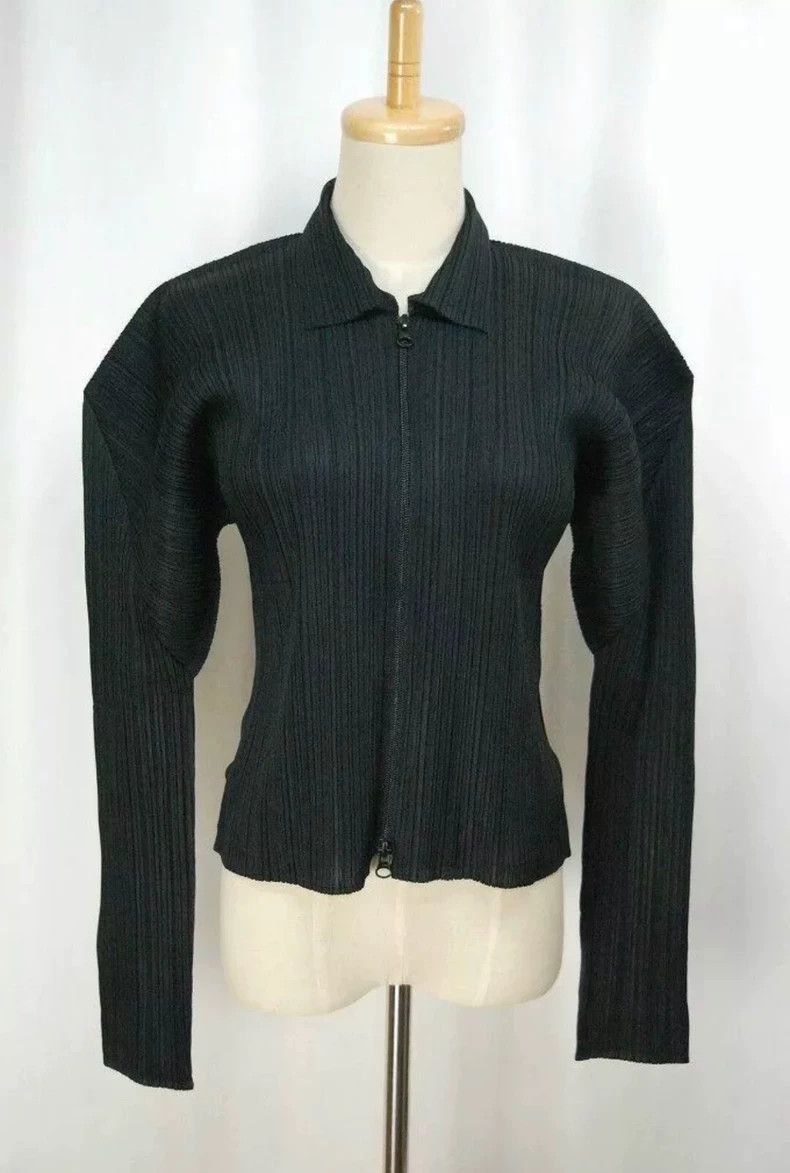 Issey Miyake issey miyake size：4 Fly-shoulder zipper cardigan 2506-Nexta Size XXS / US 00 / IT 34 - 1 Thumbnail