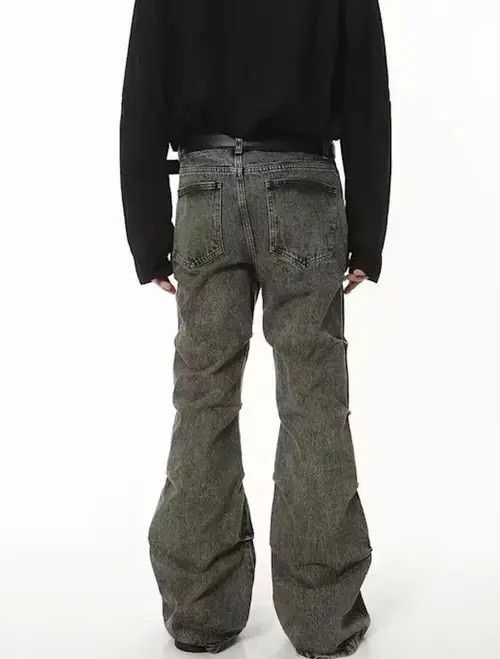 Japanese Brand × Jean Grunge Stack Washed Gray Denim Jeans Size US 32 / EU 48 - 2 Thumbnail