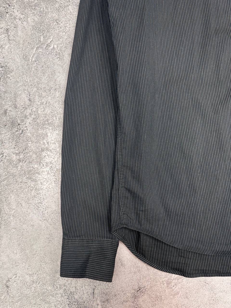 Armani Exchange Armani Exchange Men Striped Shirt Black Slim Fit Size XL Size US XL / EU 56 / 4 - 4 Thumbnail