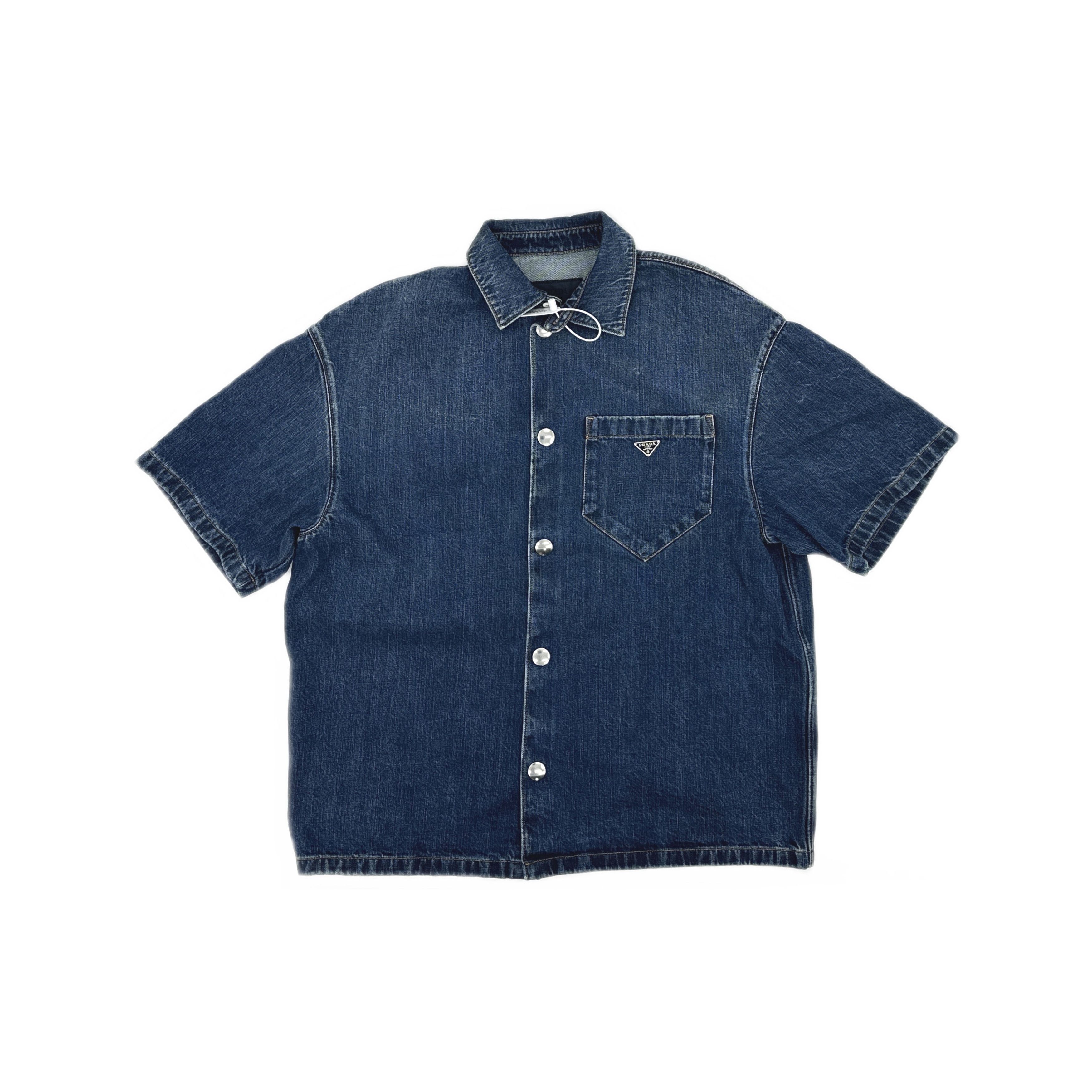 Prada Prada Denim Button Up Shirt Size M Size US M / EU 48-50 / 2 - 1 Thumbnail