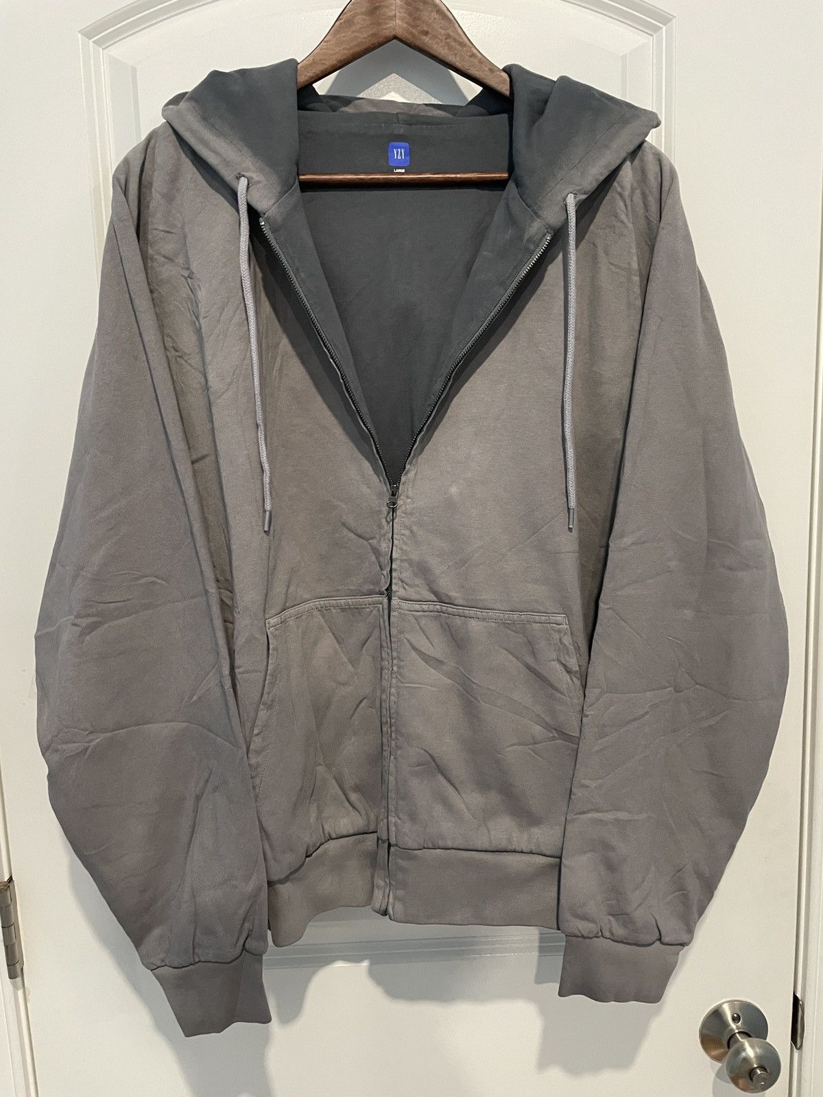 Balenciaga × Gap × Yeezy Yeezy Gap Zip Up Hoodie Poetic Grey Large Size US L / EU 52-54 / 3 - 3 Thumbnail