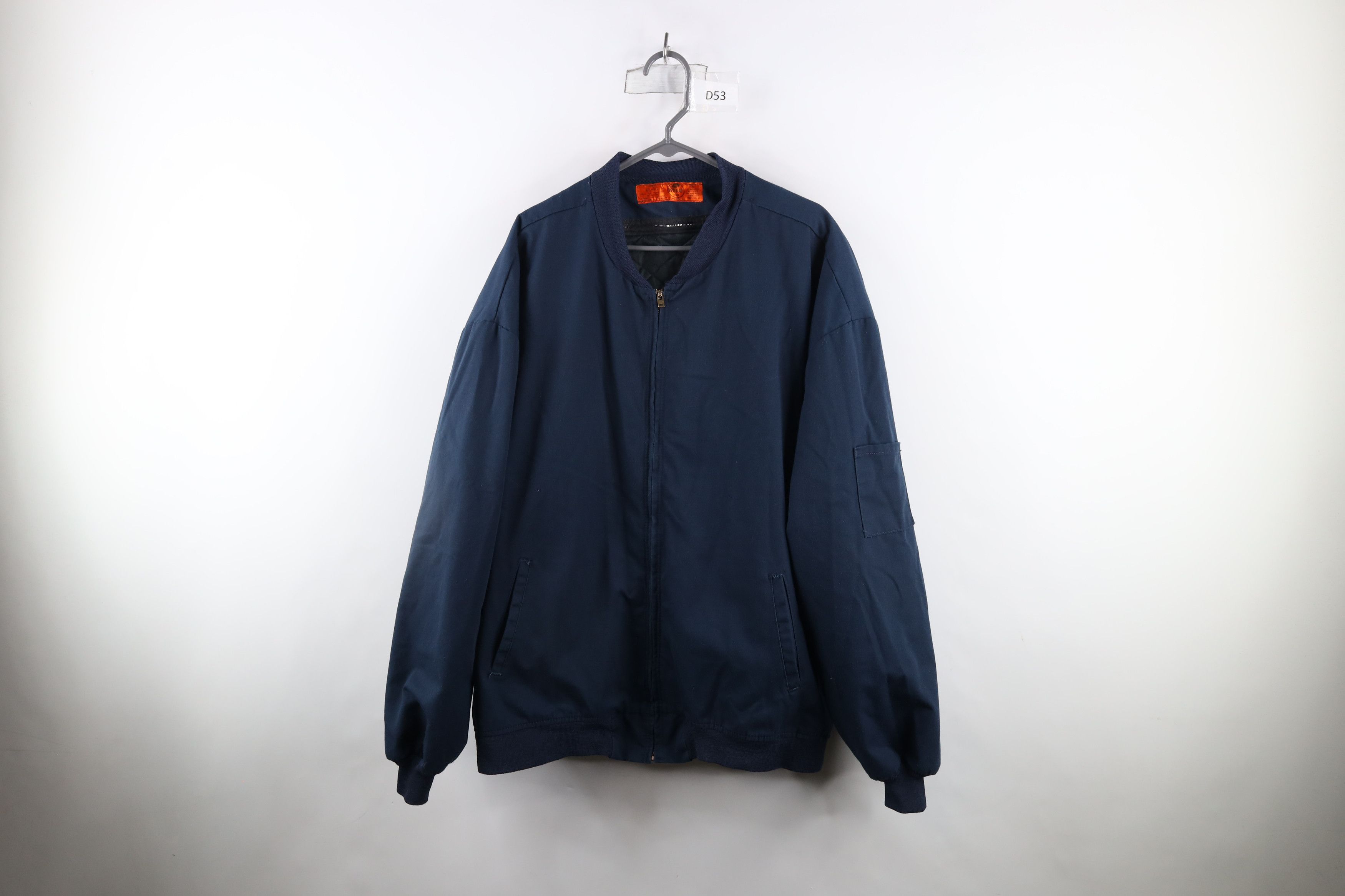 Vintage Vintage 90s Streetwear Workwear Mechanic Bomber Jacket Blue Size US XXL / EU 58 / 5 - 1 Thumbnail