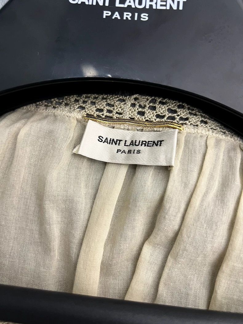 Saint Laurent Paris Saint laurent paris 16 Spring/Summer Linen Lace Woven Tulle Size XS / US 0-2 / IT 36-38 - 3 Thumbnail