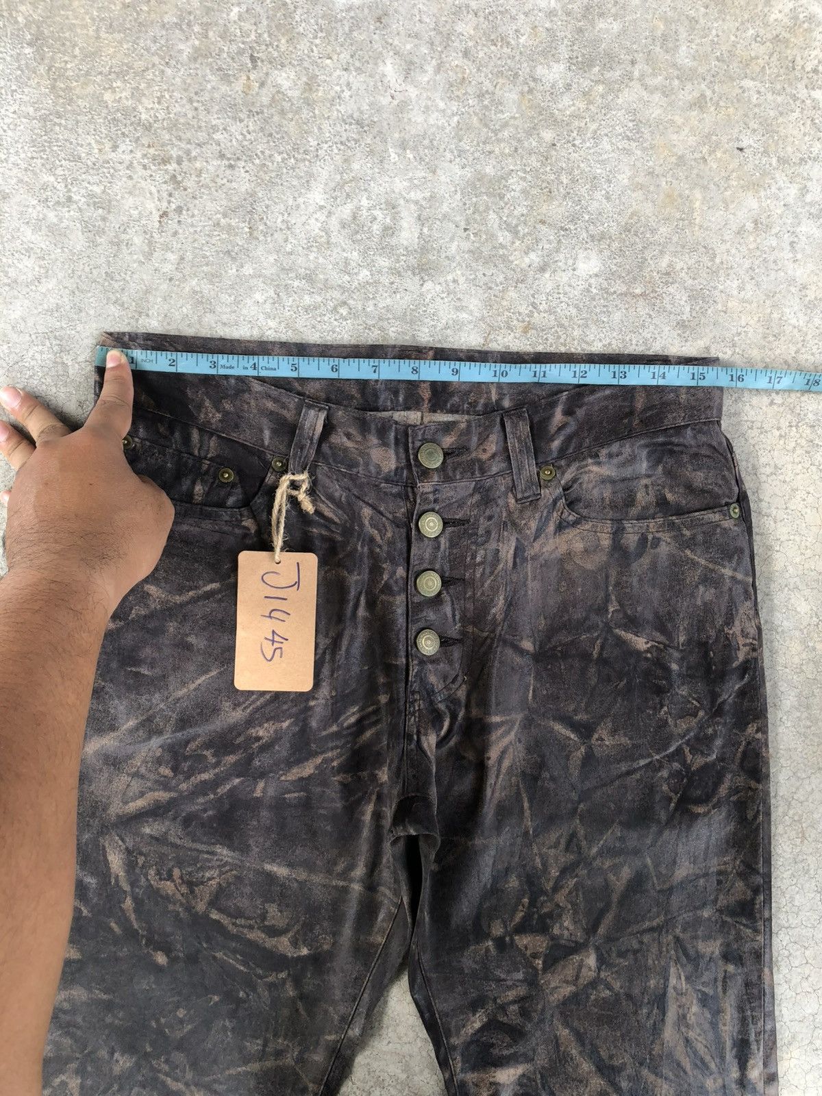 Tornado Mart Tornado Mart Flared Jeans Wax Jeans Fullprint Size US 31 - 24 Thumbnail