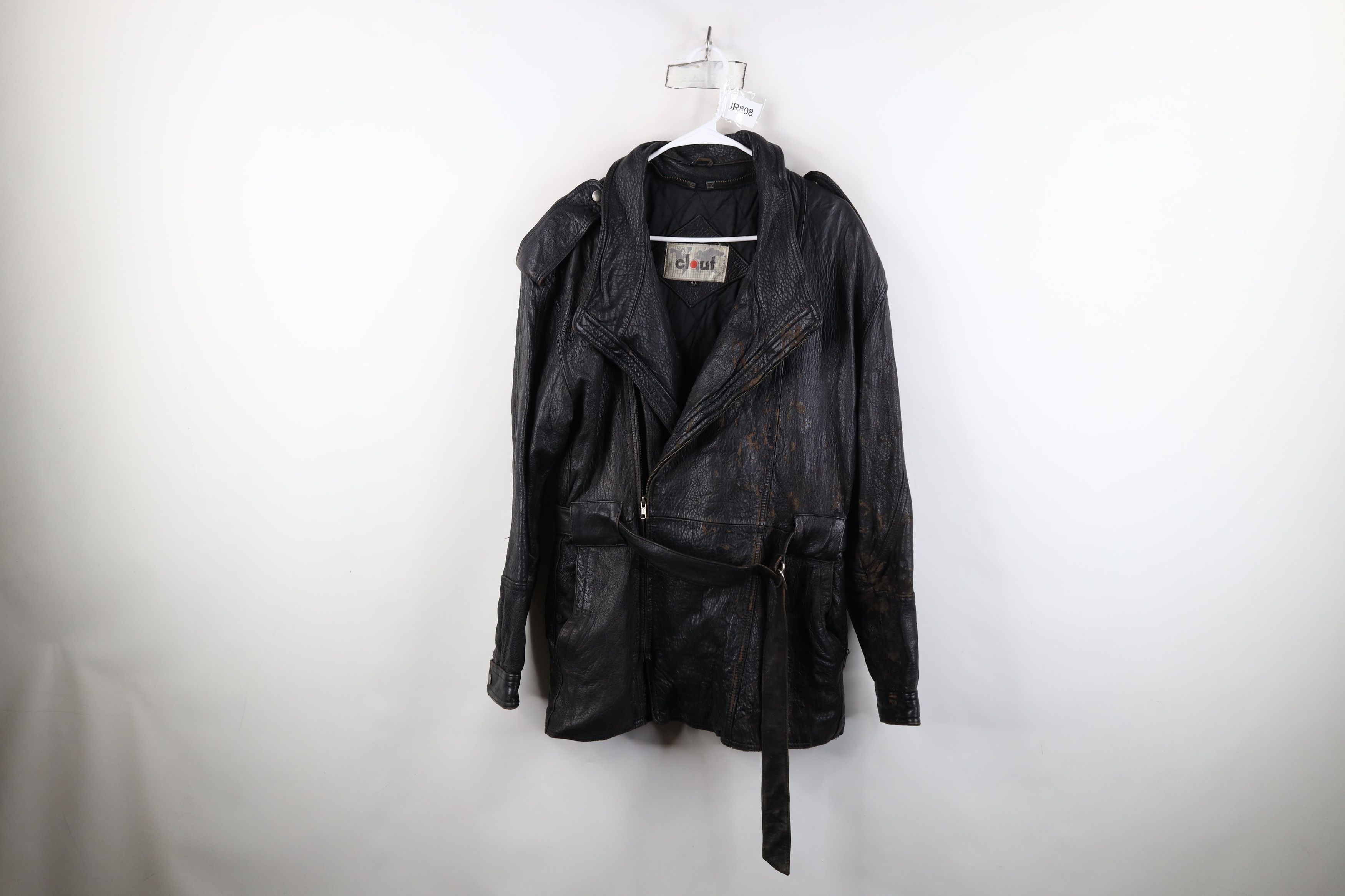Vintage Vintage 80s 90s Streetwear Belted Leather Trench Coat Jacket Size US XL / EU 56 / 4 - 1 Thumbnail