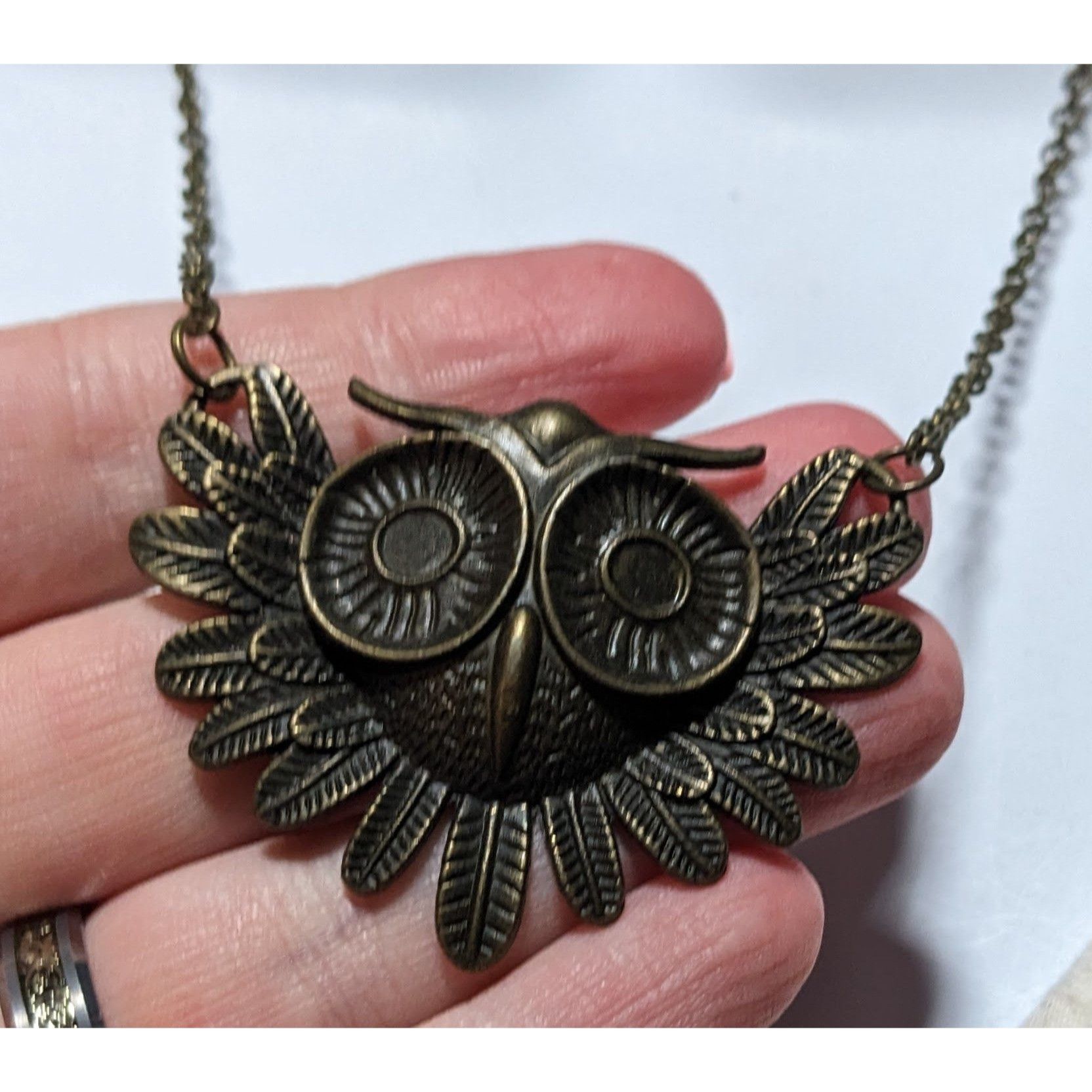 Other Gold Steampunk Owl Necklace Size ONE SIZE - 8 Thumbnail