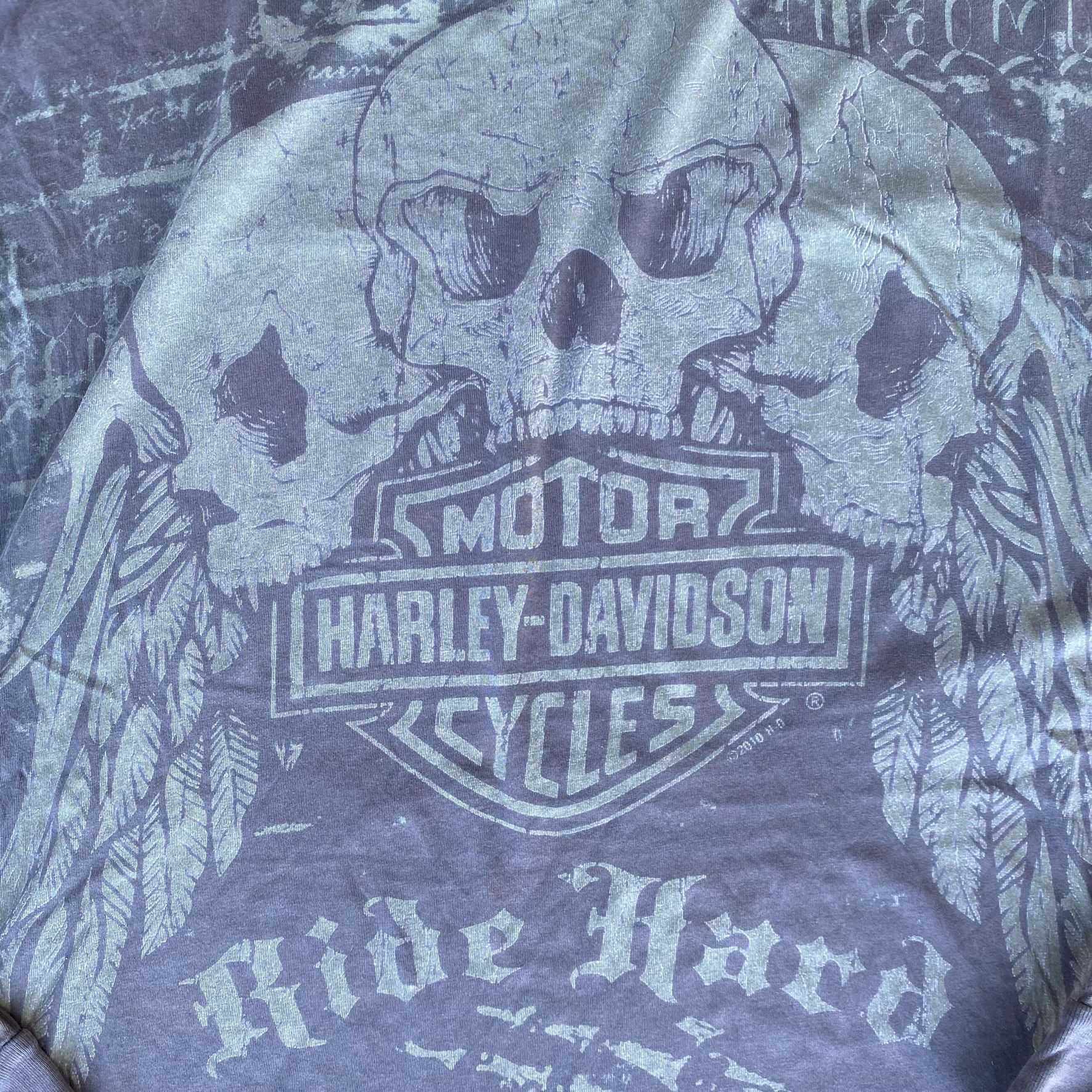Harley Davidson Vintage Y2K Harley Davidson Shirt Goth Skull Punk Biker Tee Size US XXL / EU 58 / 5 - 3 Thumbnail