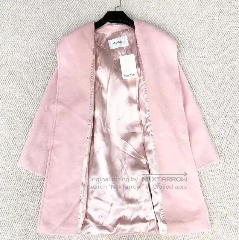 Max Mara MaxMara Pink Alpaca Wool Coat with Logo . Size M / US 6-8 / IT 42-44 - 4 Thumbnail
