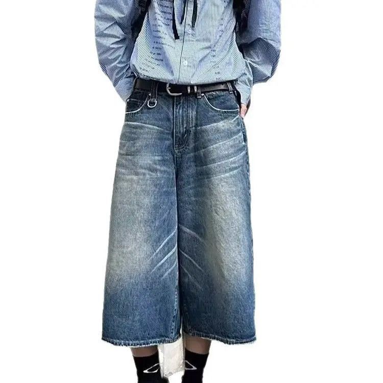 Japanese Brand Retro loose wide leg denim shorts Size US 32 / EU 48 - 4 Thumbnail