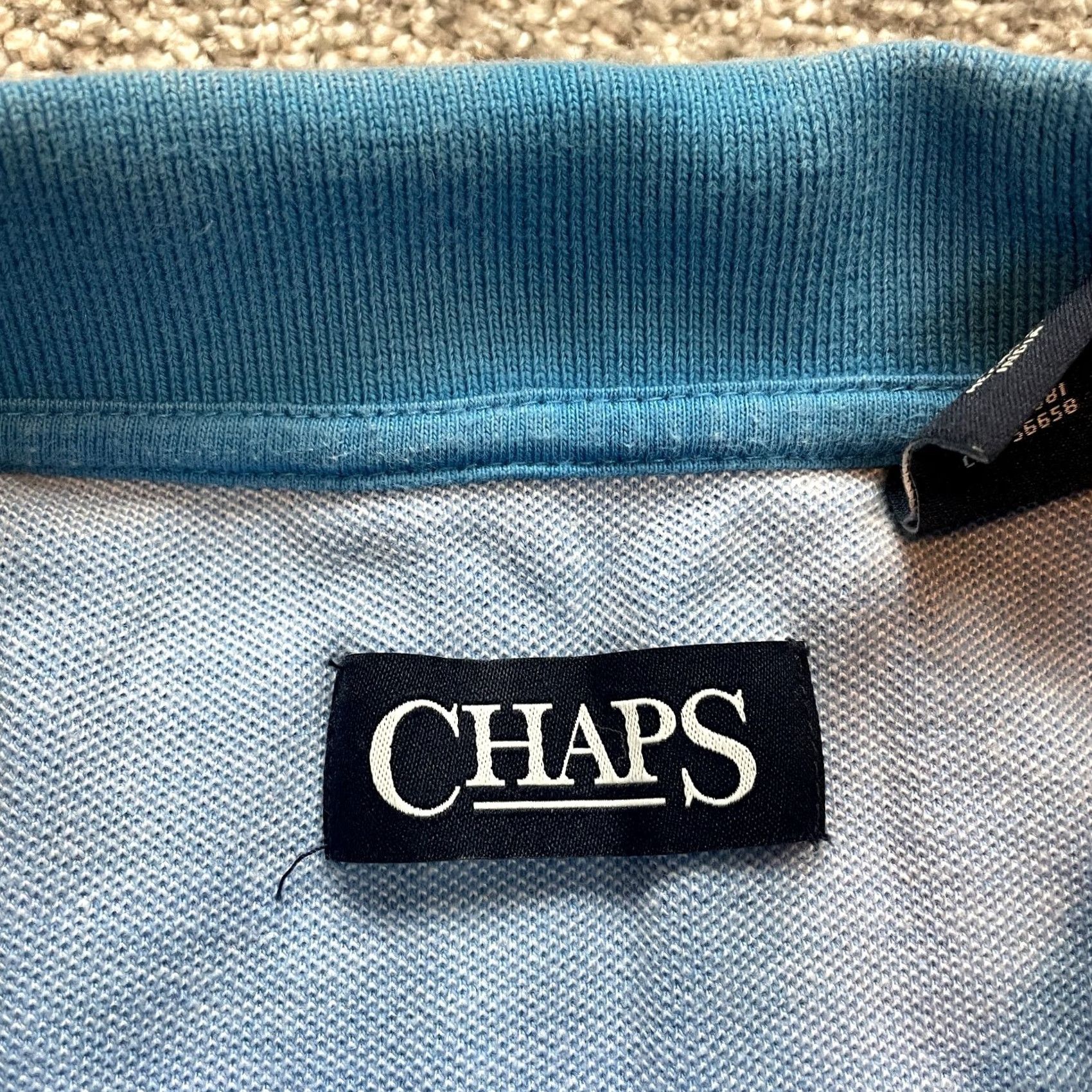 Chaps Chaps Polo Shirt Mens L Blue Green Striped Golf Logo Rugby Cotton Preppy Shirt Men Large Blue Size US L / EU 52-54 / 3 - 4 Thumbnail