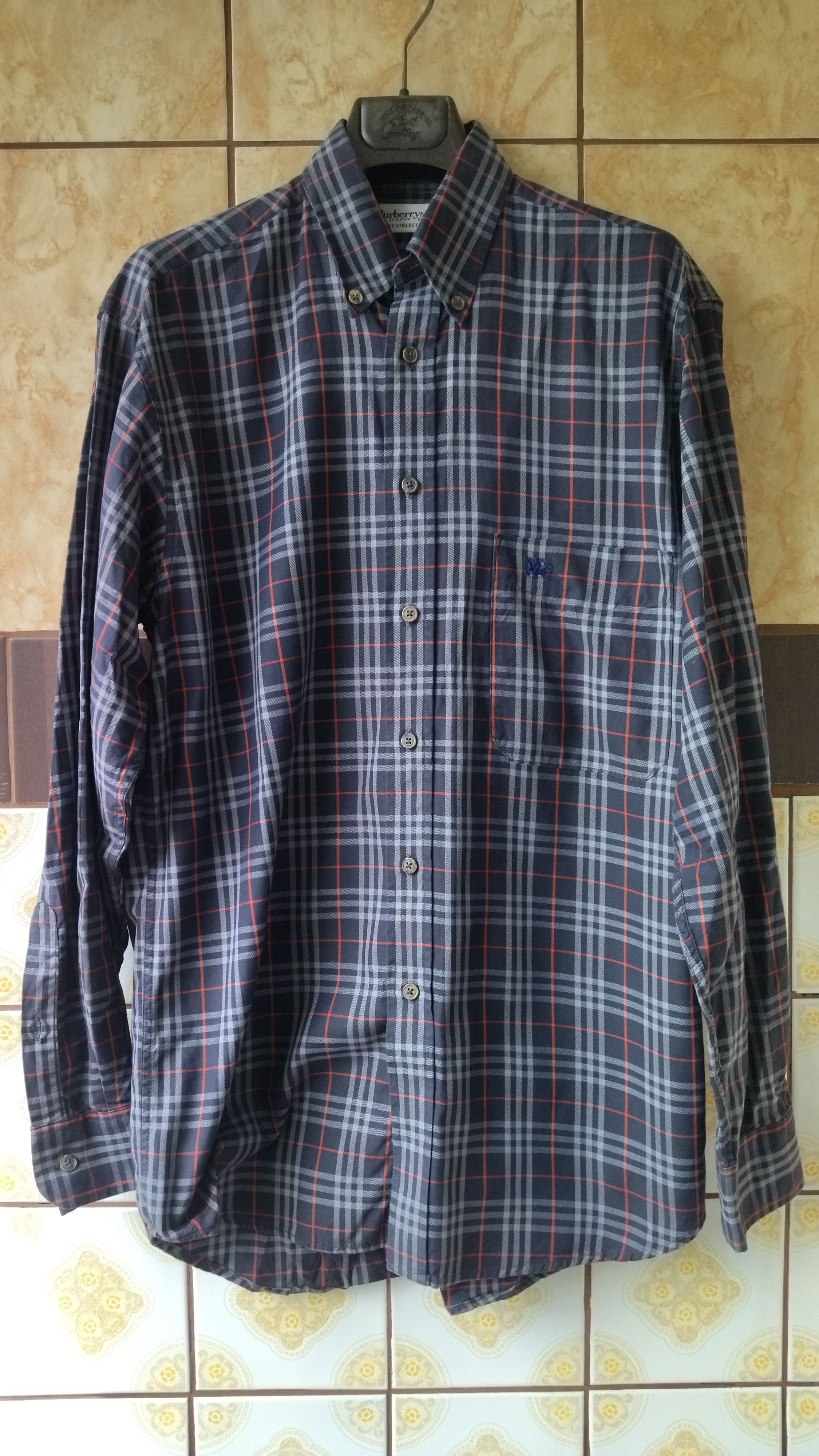 image of Burberry's Up Button Shirt, Men's (Size Small)