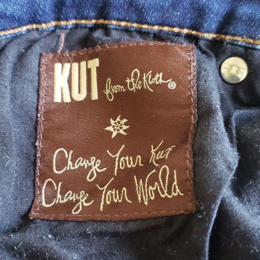 Designer CT1479 Kut from the Kloth Distressed Straight Leg Jeans 12 Size 34" / US 12 / IT 48 - 11 Thumbnail