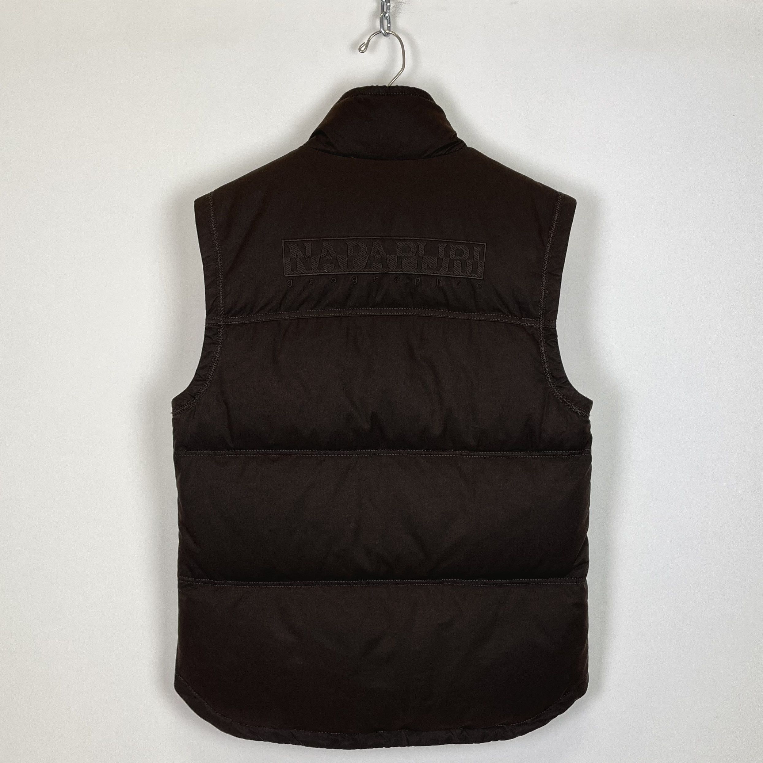 Napapijri Vintage Napapijri Brown Full Zip Down Gilet Jacket Size US M / EU 48-50 / 2 - 14 Thumbnail