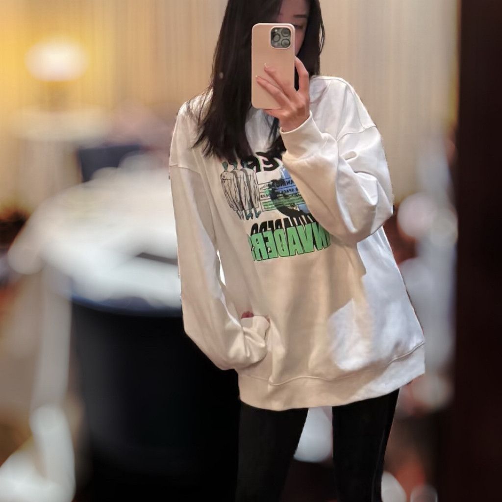 Opening Ceremony Unisex Ader Error NWOT Cream Aliens Sweatshirt Size L / US 10 / IT 46 - 2 Thumbnail