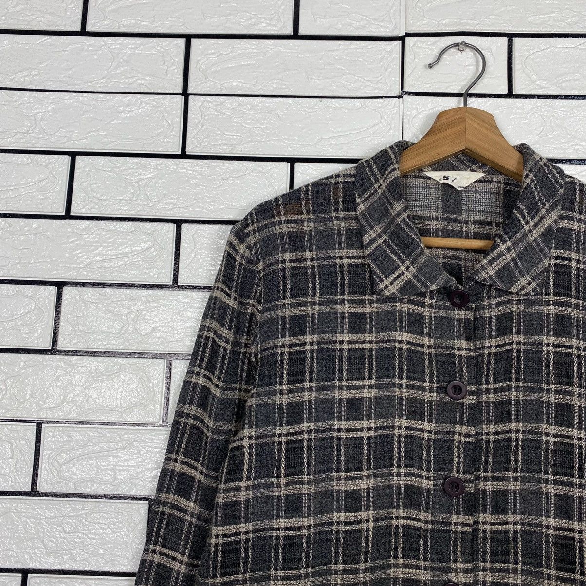 Issey Miyake 📌Vintage Cropped Button Jacket Corsa Tartan Design Check Size US M / EU 48-50 / 2 - 8 Thumbnail