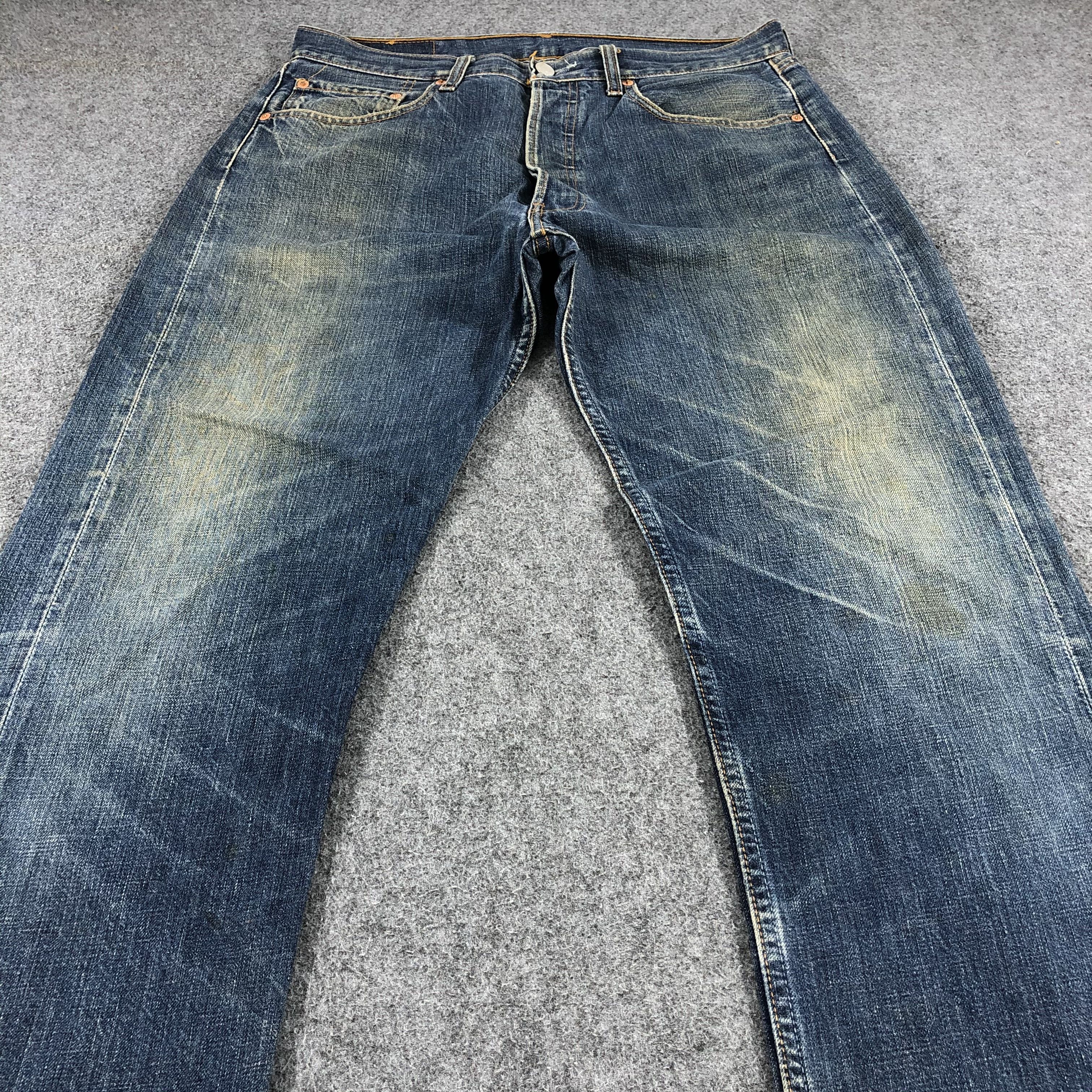Levi's Vintage 90s Levis 501 Jeans Rusty Faded Blue Denim KJ333 Size US 32 / EU 48 - 3 Thumbnail