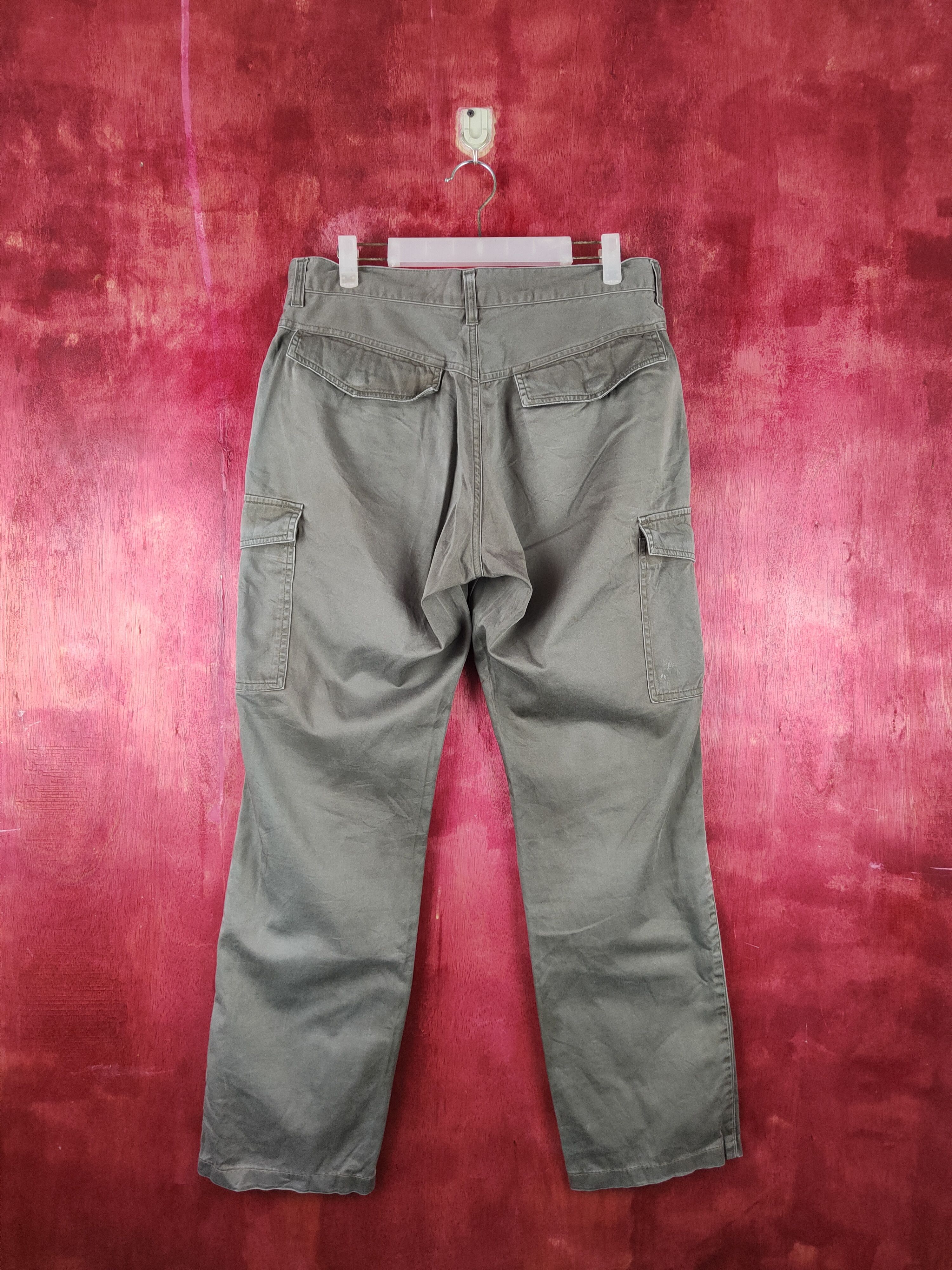 Japanese Brand Japanese Olive Multipocket Faded Cargo Pants N#S001 Size US 32 / EU 48 - 7 Thumbnail