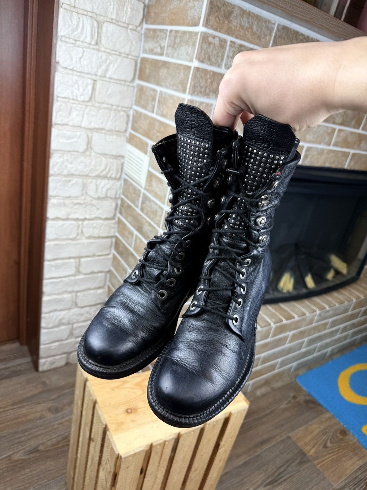 A.S.98 A.S98 Black Leather Zip Biker Combat Anant Garde Boots Size US 5.5 / IT 35.5 - 6 Thumbnail