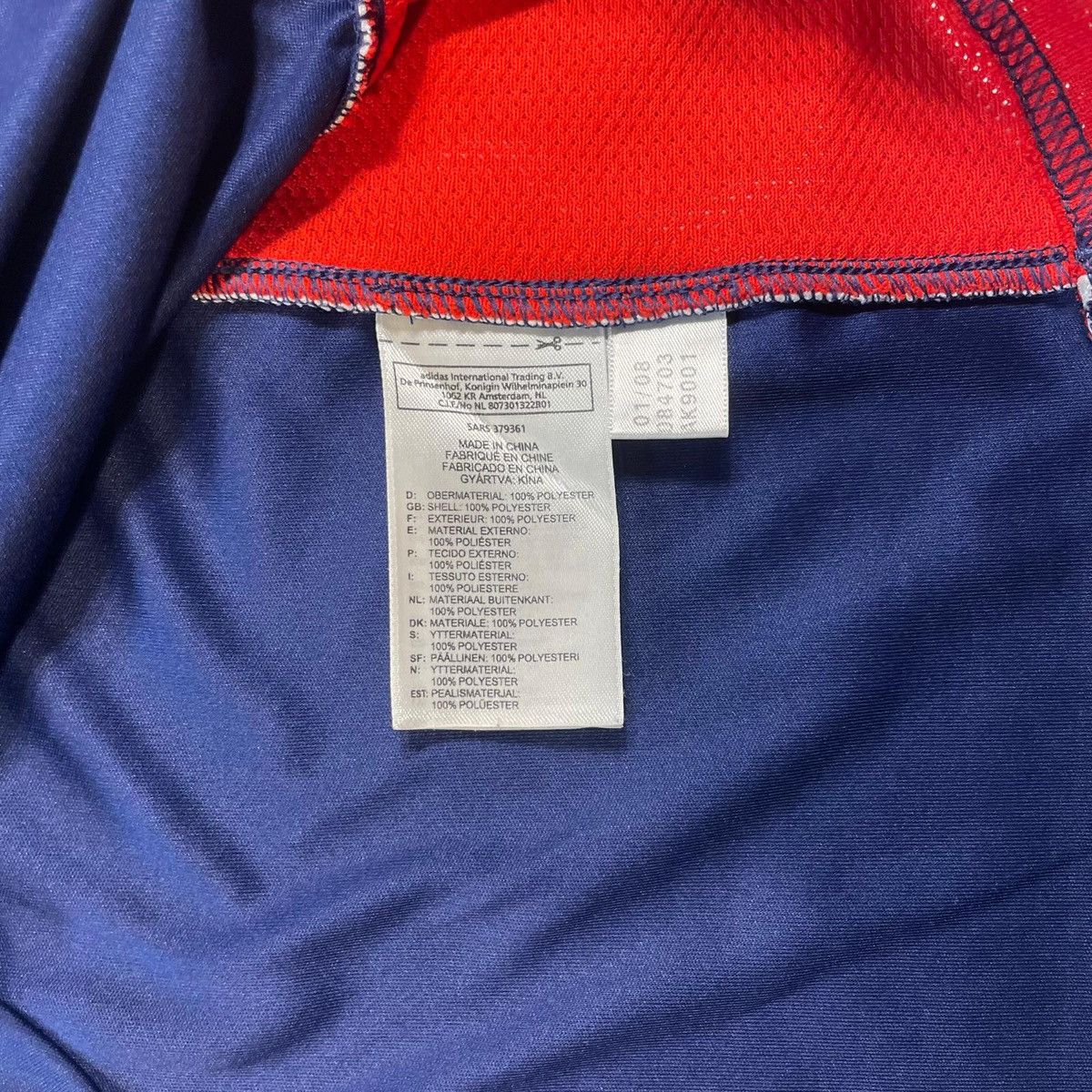 Adidas Navy and red Adidas England Polo Shirt tee jersey sport Size US XL / EU 56 / 4 - 10 Thumbnail