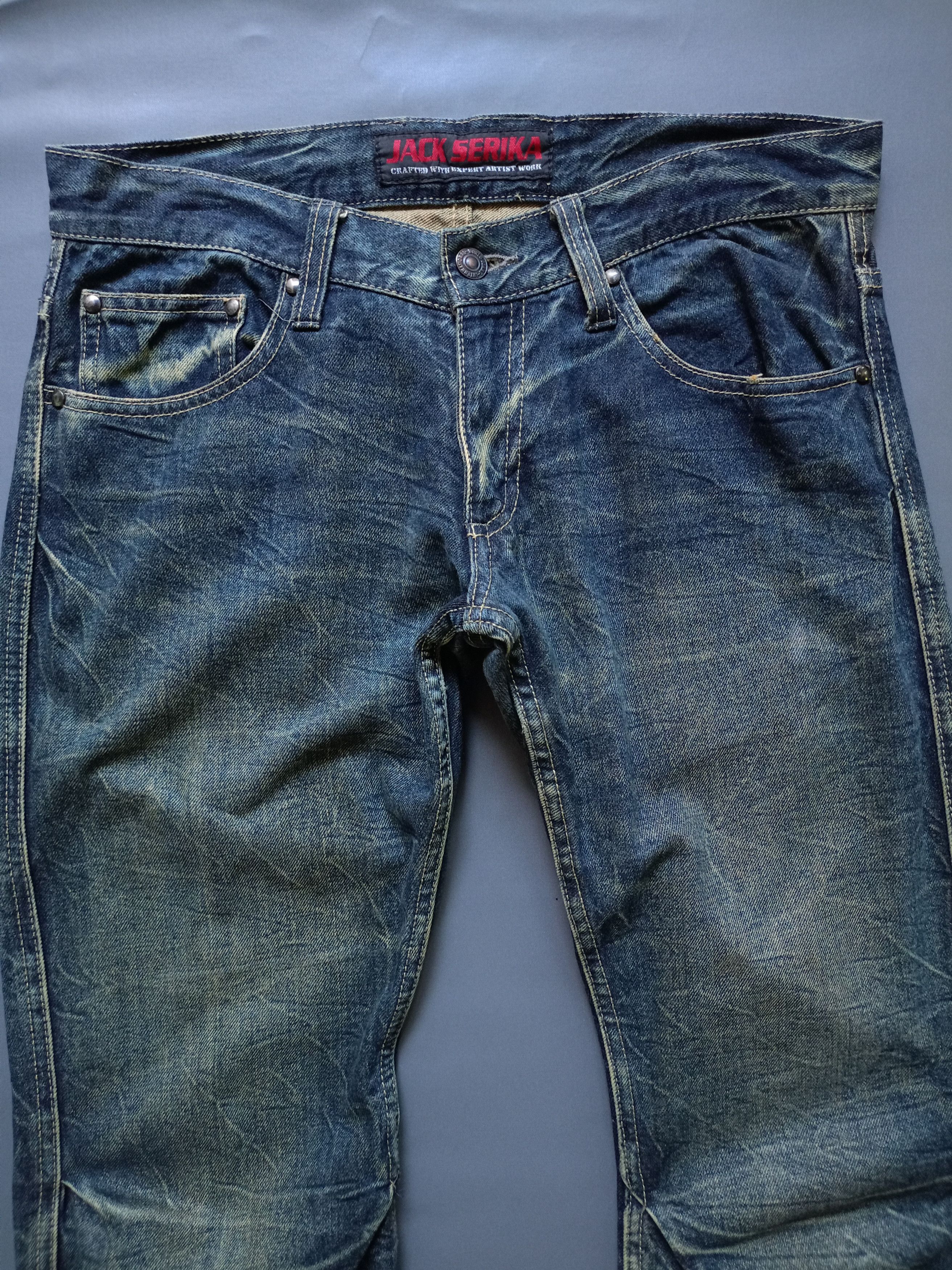 Japanese Brand 2000s Jacket Serika Flare Denim Pants style ifsixwasnine Lgb Size US 32 / EU 48 - 4 Thumbnail