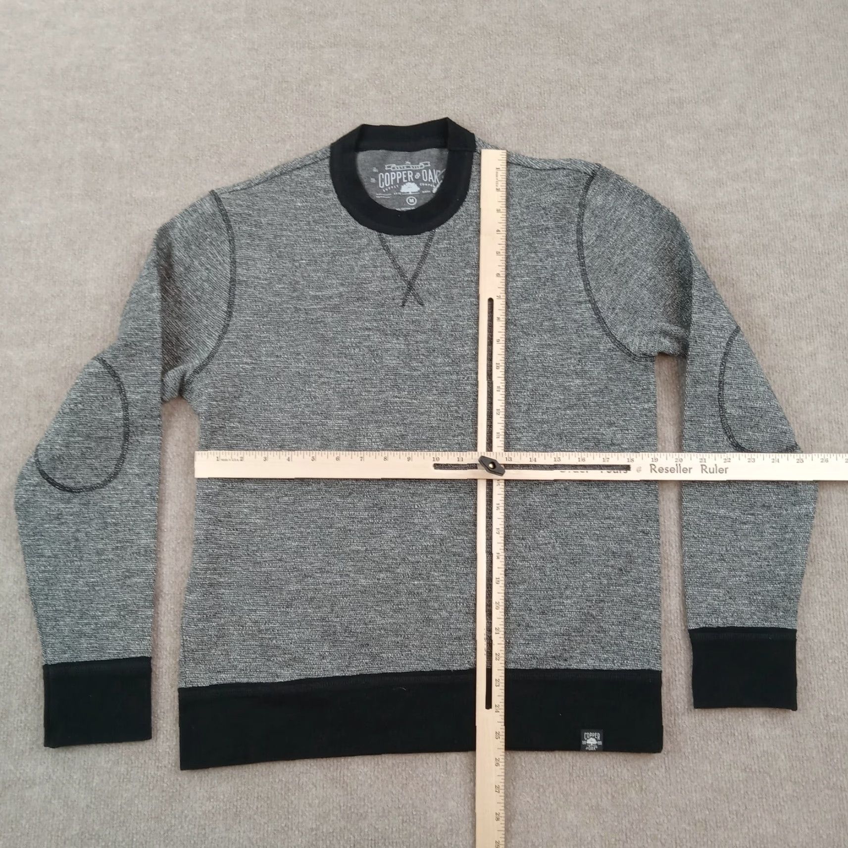 Vintage Copper & Oak Sweater Mens Medium Gray Pullover Long Sleeve Crew Neck Casual Knit Size US M / EU 48-50 / 2 - 2 Thumbnail