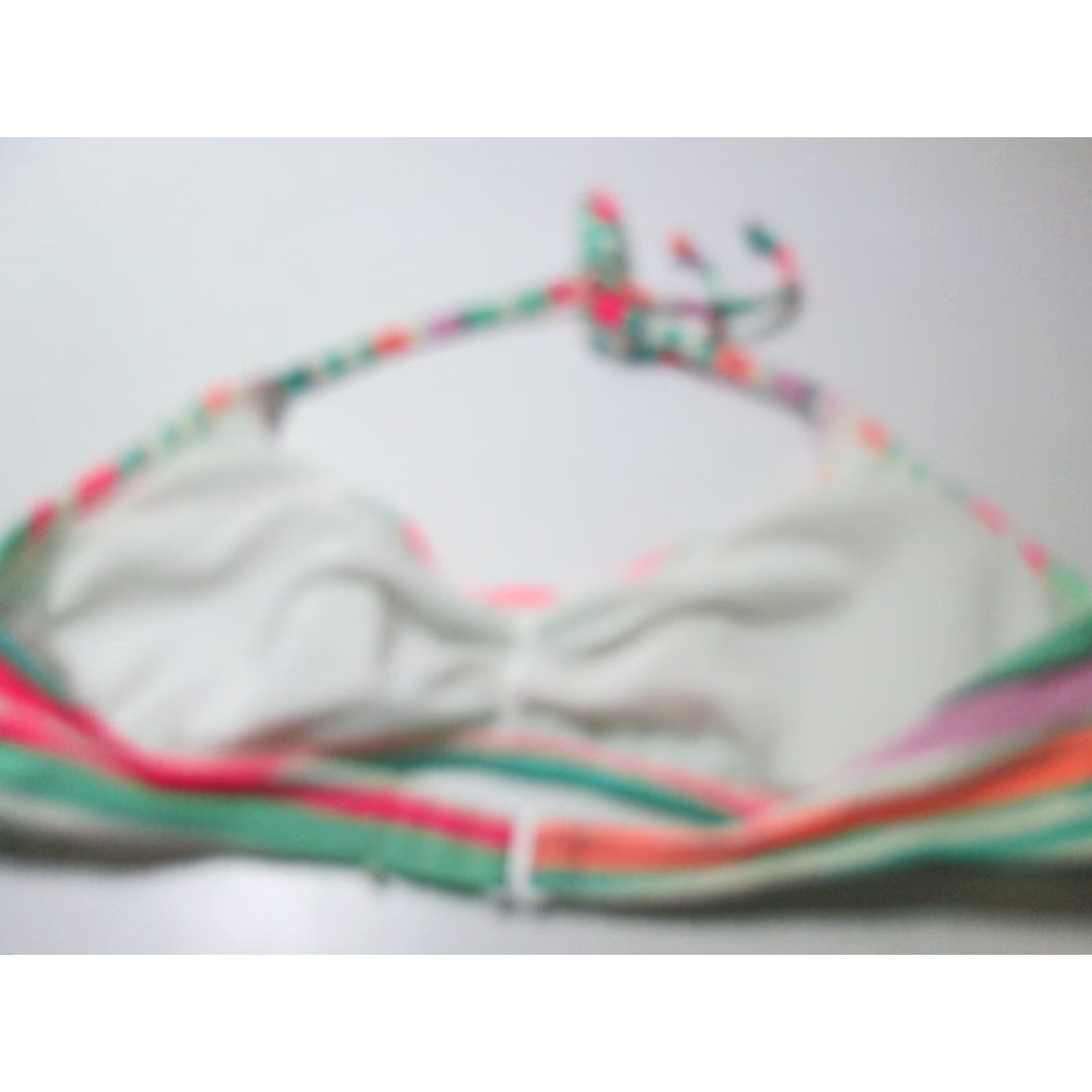 Old Navy Old Navy Womens Top Bikini Bralette Striped Halter Lined White Multi S Size S / US 4 / IT 40 - 2 Thumbnail