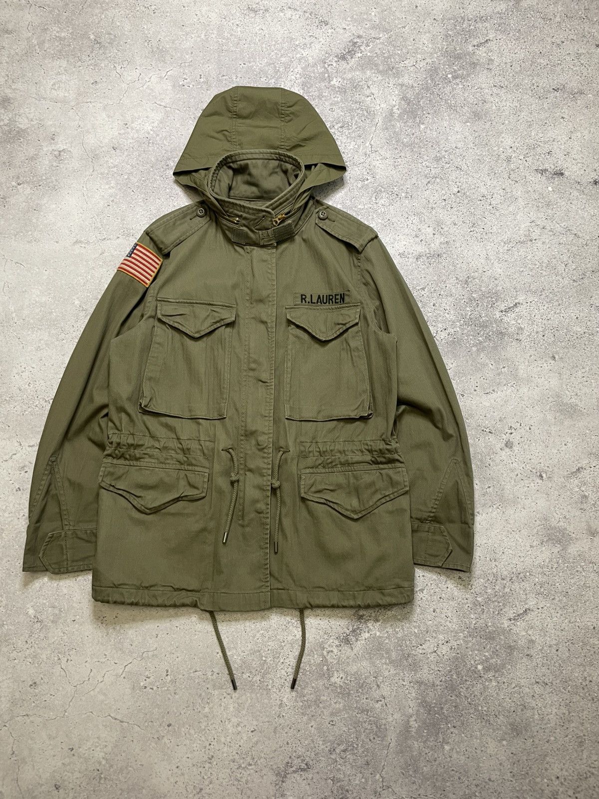 Polo Ralph Lauren × Vintage Polo Ralph Lauren Military Army Herringbone Cotton Jacket Size US M / EU 48-50 / 2 - 2 Thumbnail