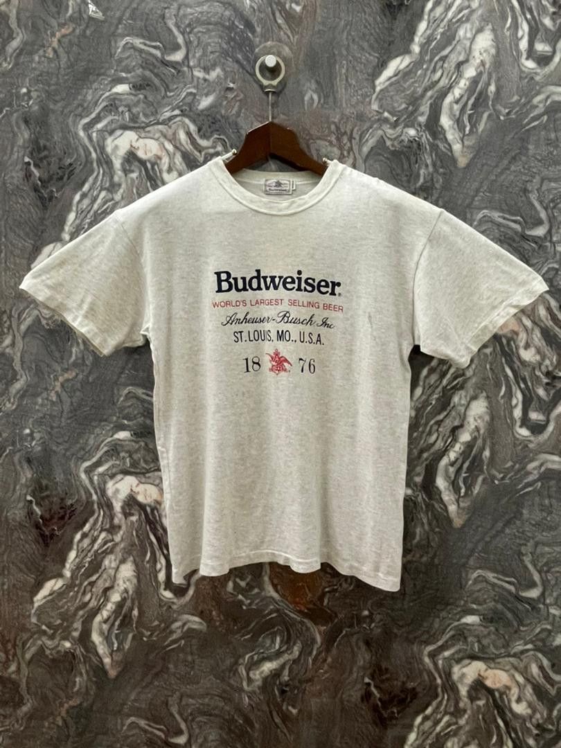 Budweiser K3-06 Budweiser Big Logo Thrashed Faded Shirt Paper thin Size US L / EU 52-54 / 3 - 1 Thumbnail