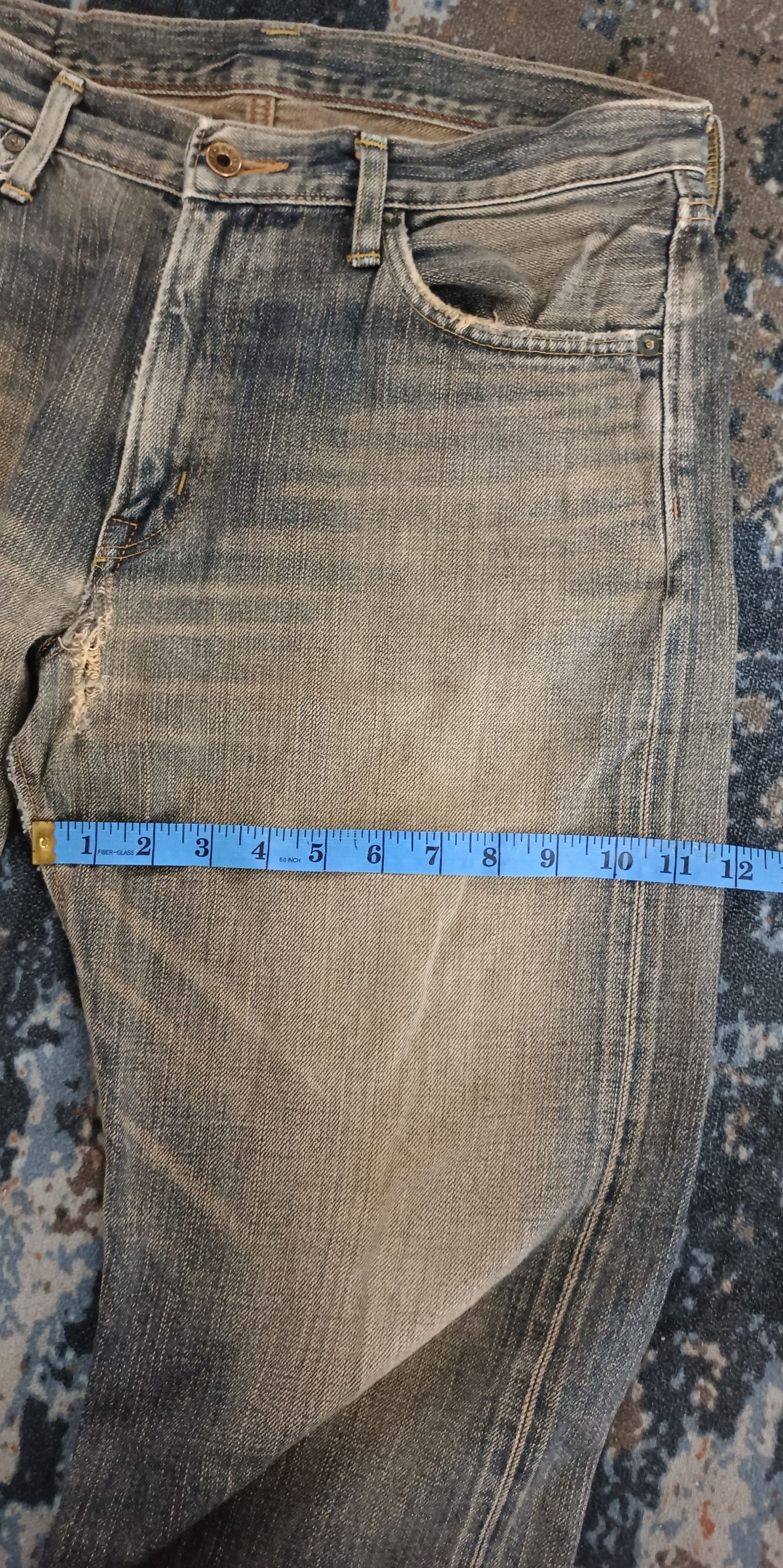 Edwin × If Six Was Nine × Japanese Brand Vintage💥Edwin 505 zx Orange Tag Selvedge Distresssed Size US 34 / EU 50 - 19 Thumbnail