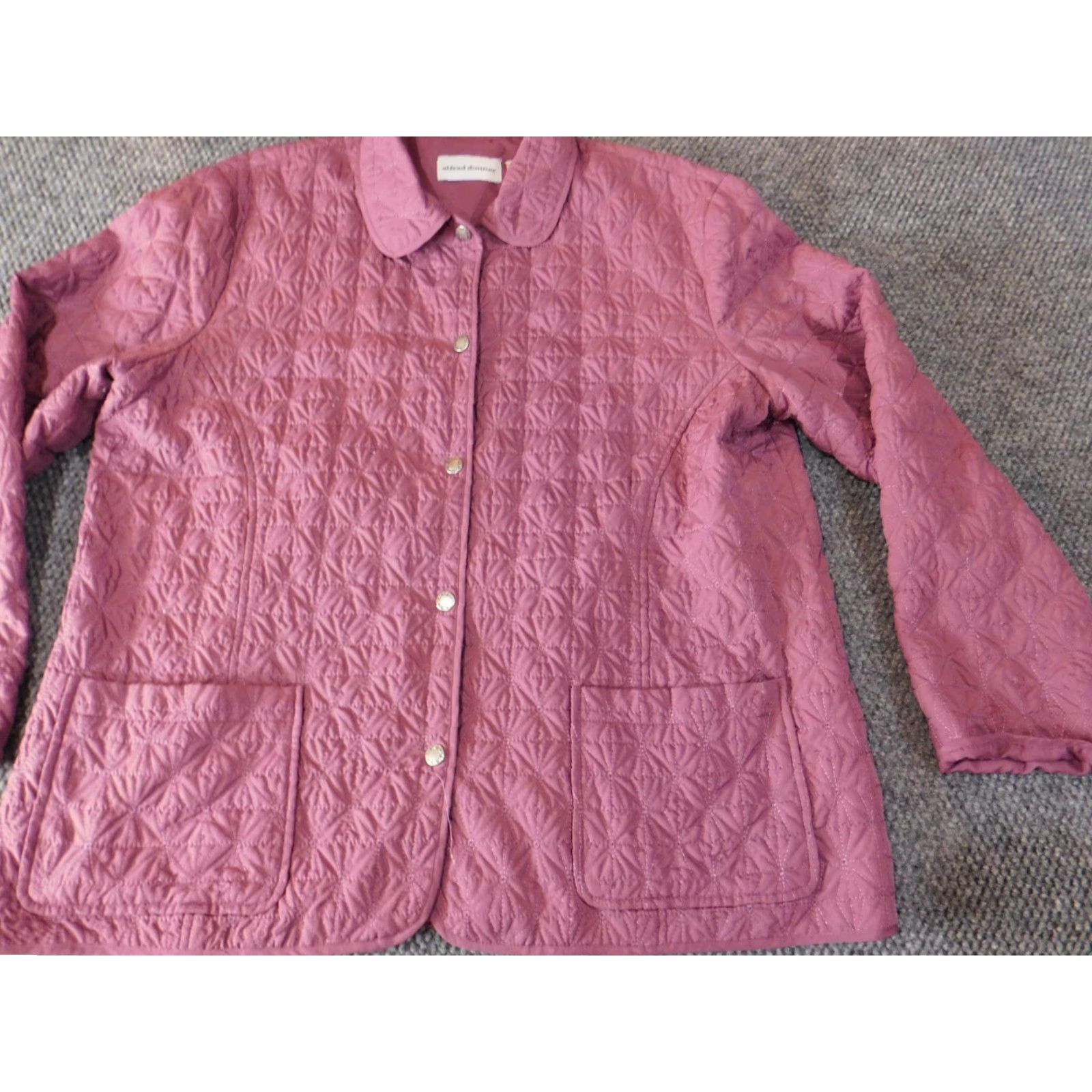 Vintage Alfred Dunner Jacket Purple Womens Trench Coat Snap Classic Size 16 Long Sleeve Polyester Rayon Embroidered Peanuts Casual Spring Fall Womens Size XXL / US 16-18 / IT 52-54 - 2 Thumbnail