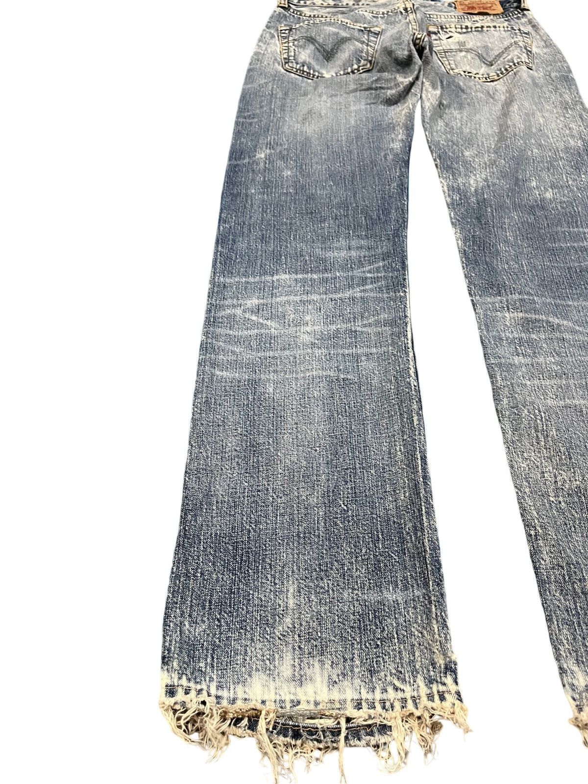 Vintage Levi’s 501 Whiskers Ripped Worn Look Denim