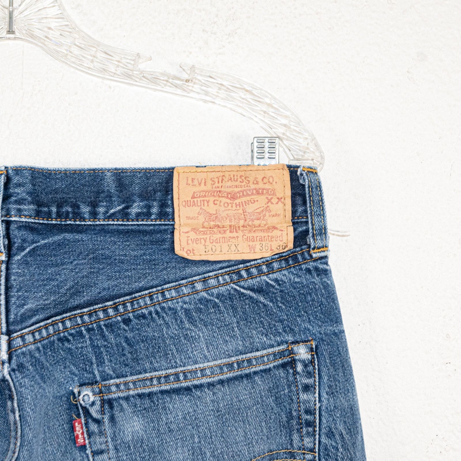 Levi's Vintage 90s Levi's 501XX 555 Valencia Selvedge Jeans Size US 34 / EU 50 - 10 Thumbnail