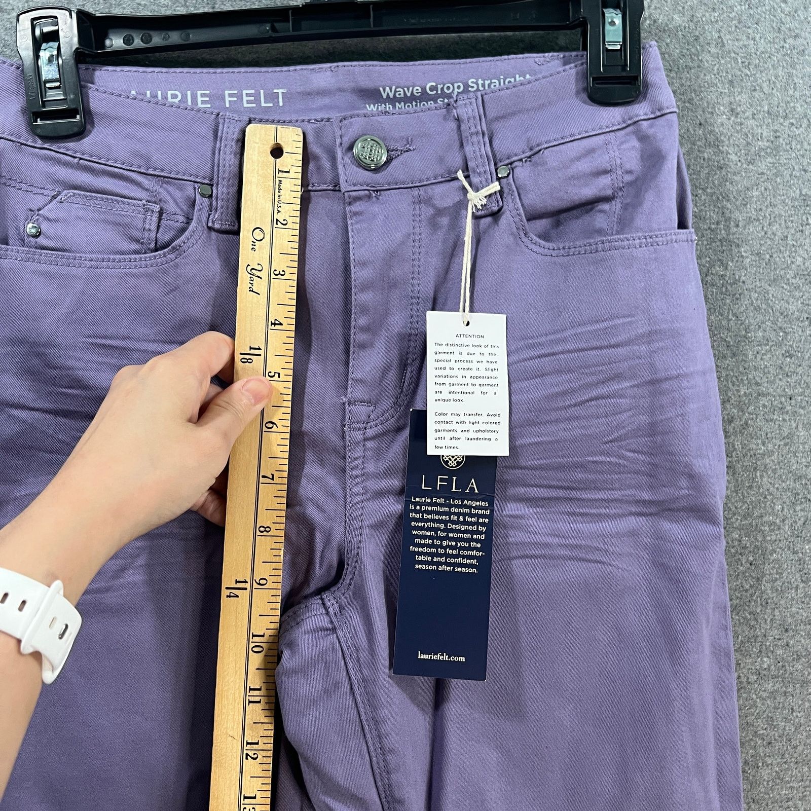 Other Laurie Felt Regular Wave Denim 5-Pocket Crop Straight Jeans Size 26" / US 2 / IT 38 - 10 Thumbnail