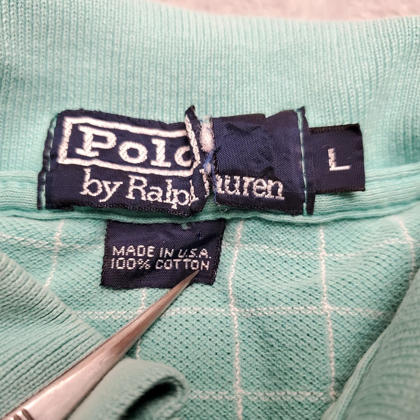 Polo Ralph Lauren Polo Ralph Lauren Shirt Mens Large Green Windowpane Check Short Sleeve Plaid Size US L / EU 52-54 / 3 - 4 Thumbnail