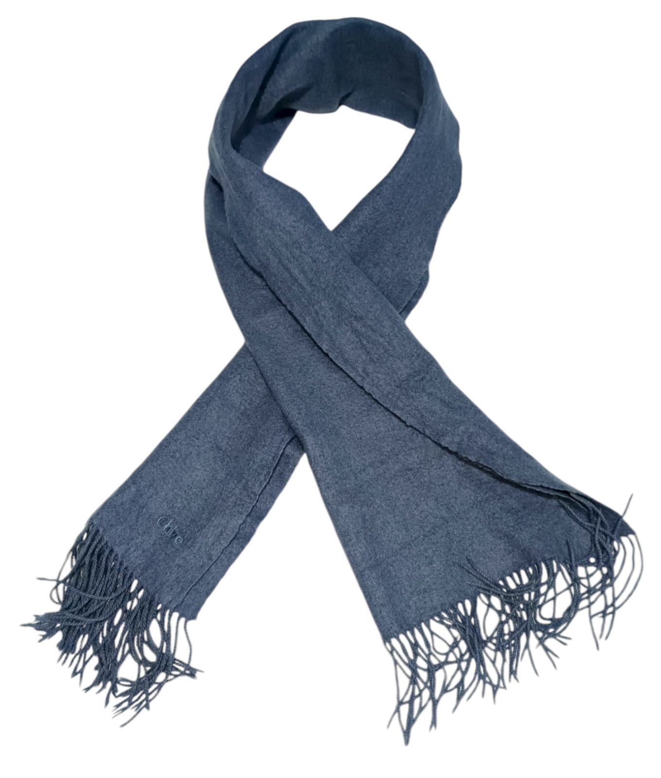 Chloe CHLOE PARIS Vintage Long Blue Wool with Cashmere feel Scarf Size ONE SIZE - 4 Thumbnail