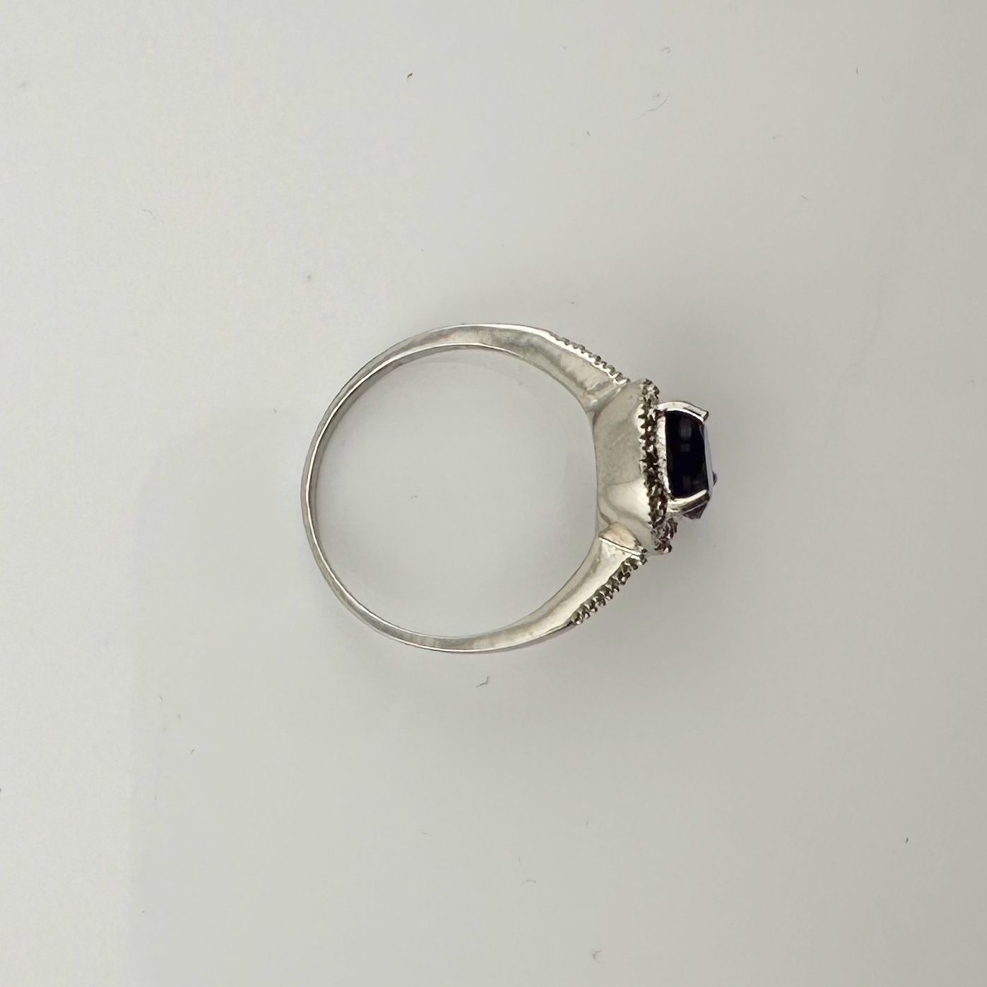 2.24 Carat Natural Amethyst Ring Size 8.25 - Sterling SIlver