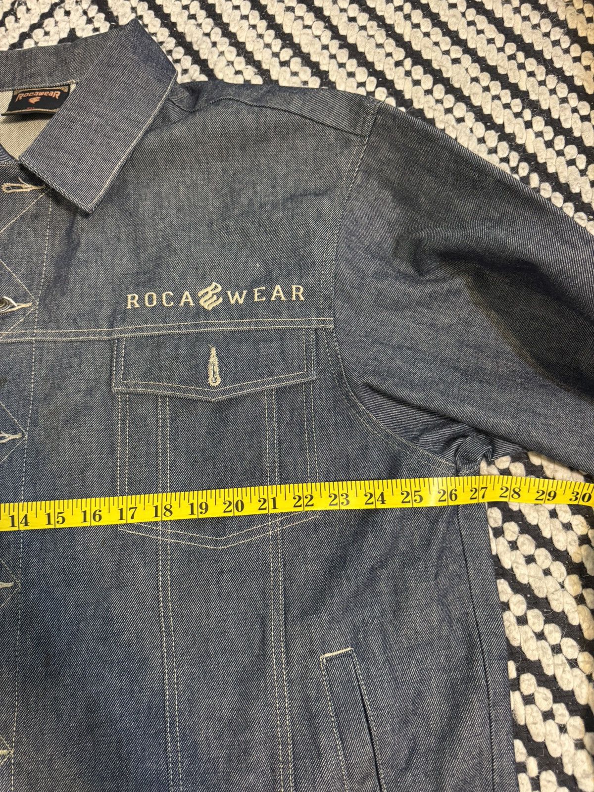 Rocawear Vintage Rare Roca Wear Men’s 2XL Twill Black Denim Jacket Size US XXL / EU 58 / 5 - 11 Thumbnail